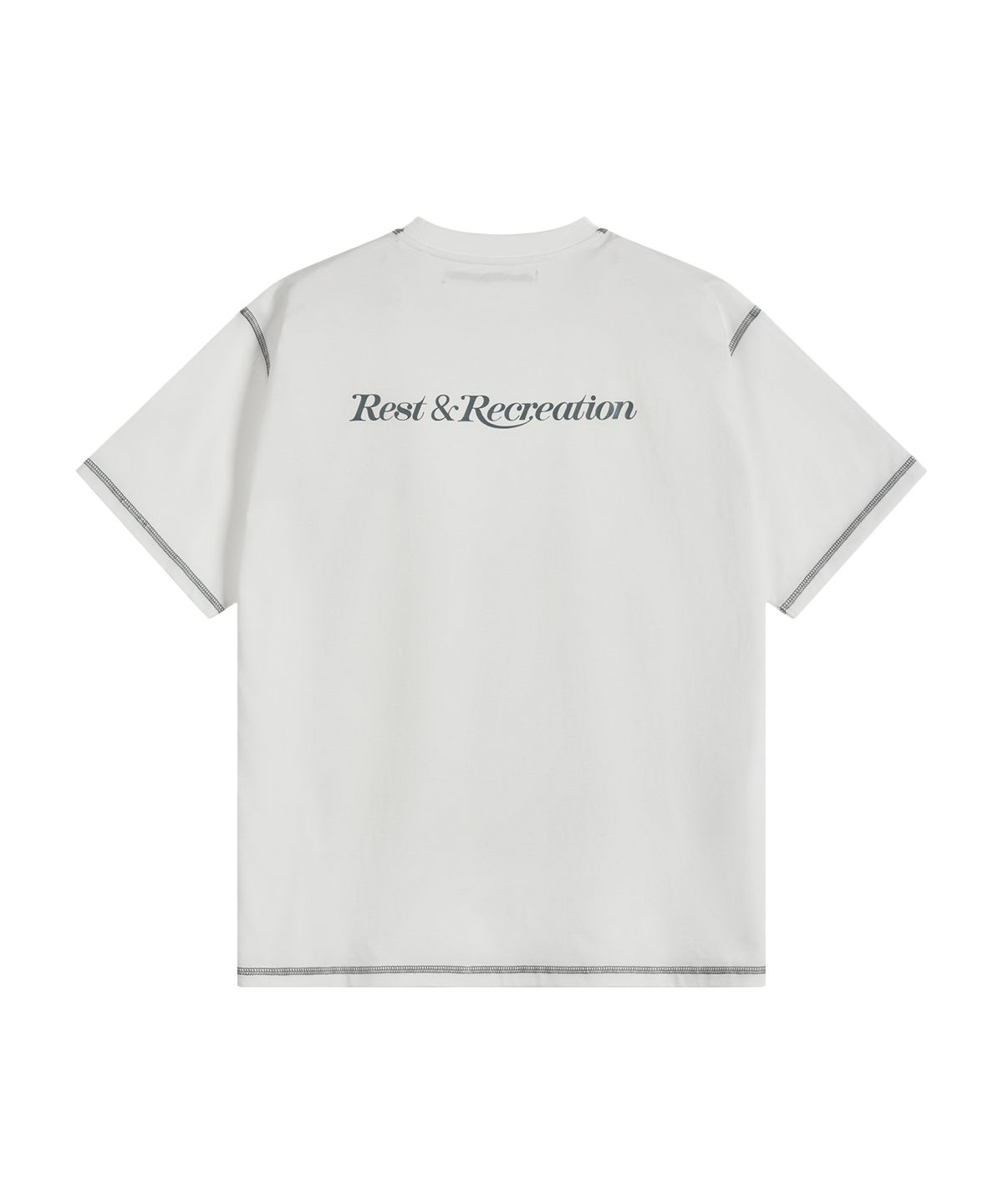 레스트앤레크레이션(REST&RECREATION) DOUBLE LOGO T-SHIRT - WHITE