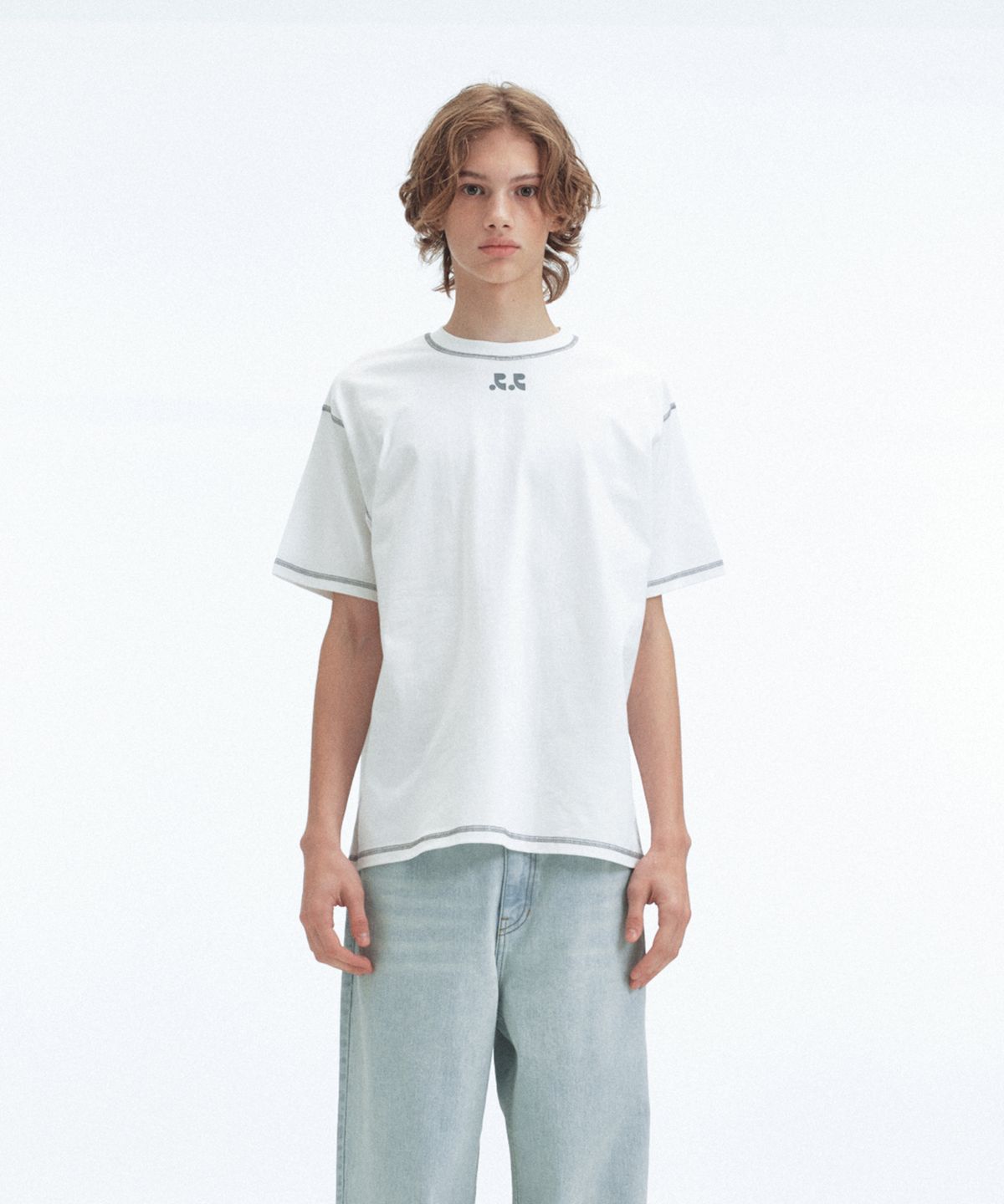 레스트앤레크레이션(REST&RECREATION) DOUBLE LOGO T-SHIRT - WHITE