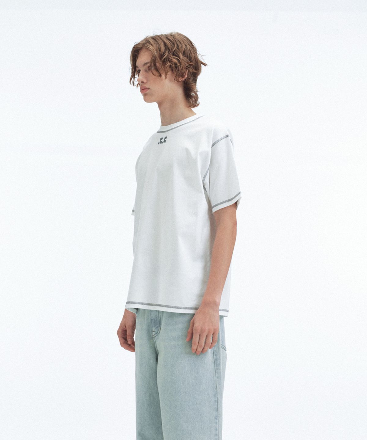 레스트앤레크레이션(REST&RECREATION) DOUBLE LOGO T-SHIRT - WHITE