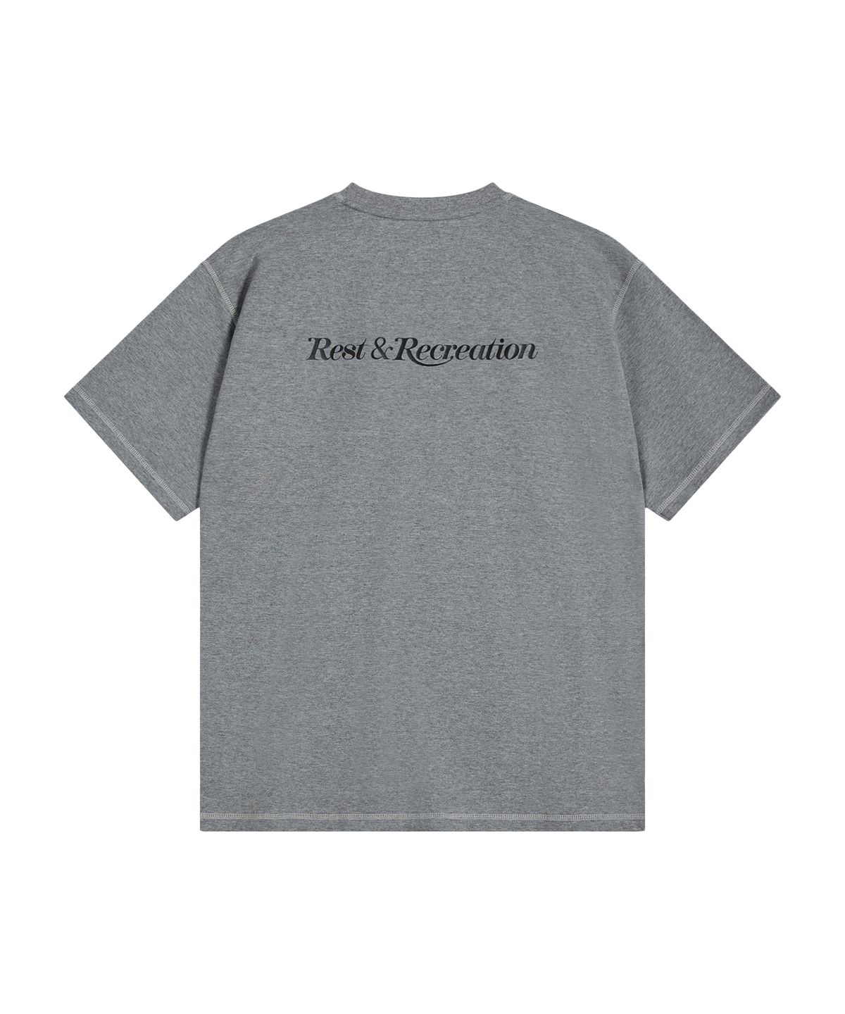 레스트앤레크레이션(REST&RECREATION) DOUBLE LOGO T-SHIRT - GREY