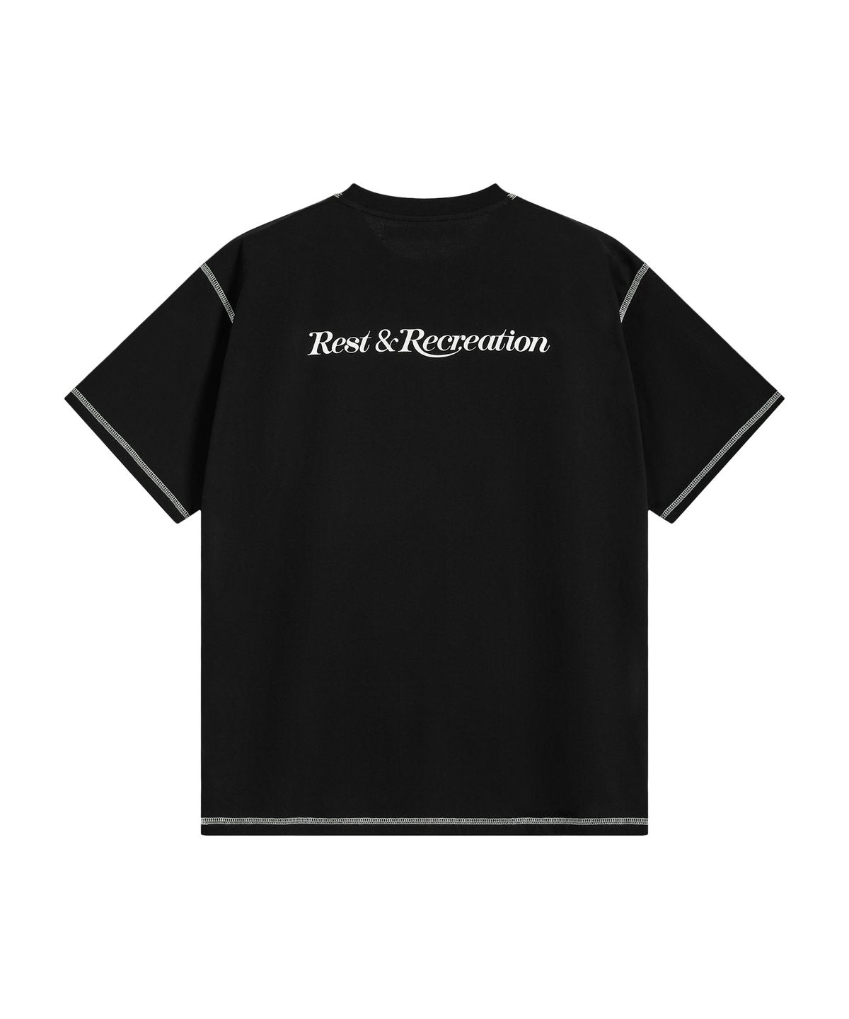 레스트앤레크레이션(REST&RECREATION) DOUBLE LOGO T-SHIRT - BLACK