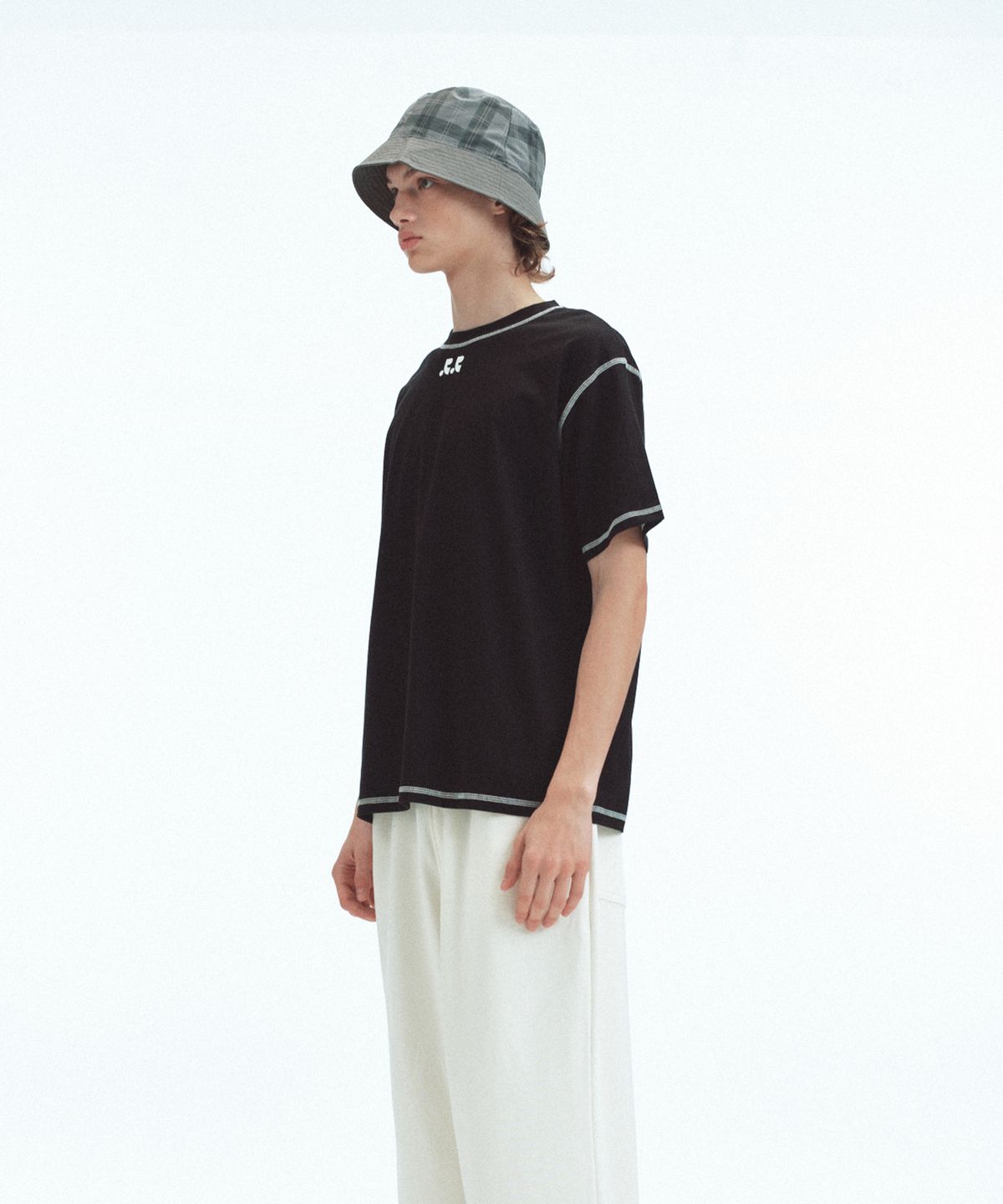 레스트앤레크레이션(REST&RECREATION) DOUBLE LOGO T-SHIRT - BLACK