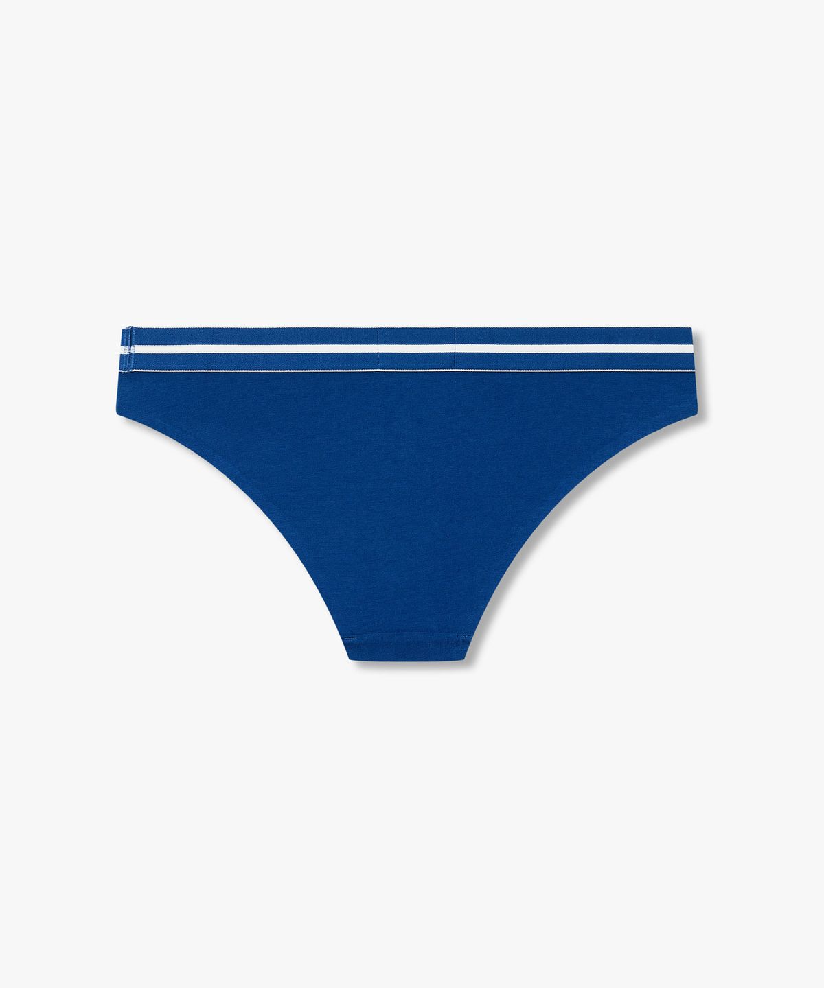 엠포리오 아르마니 언더웨어(EMPORIO ARMANI UNDERWEAR) 여성 배색 라인 센터 로고 브리프_블루 0826111513
