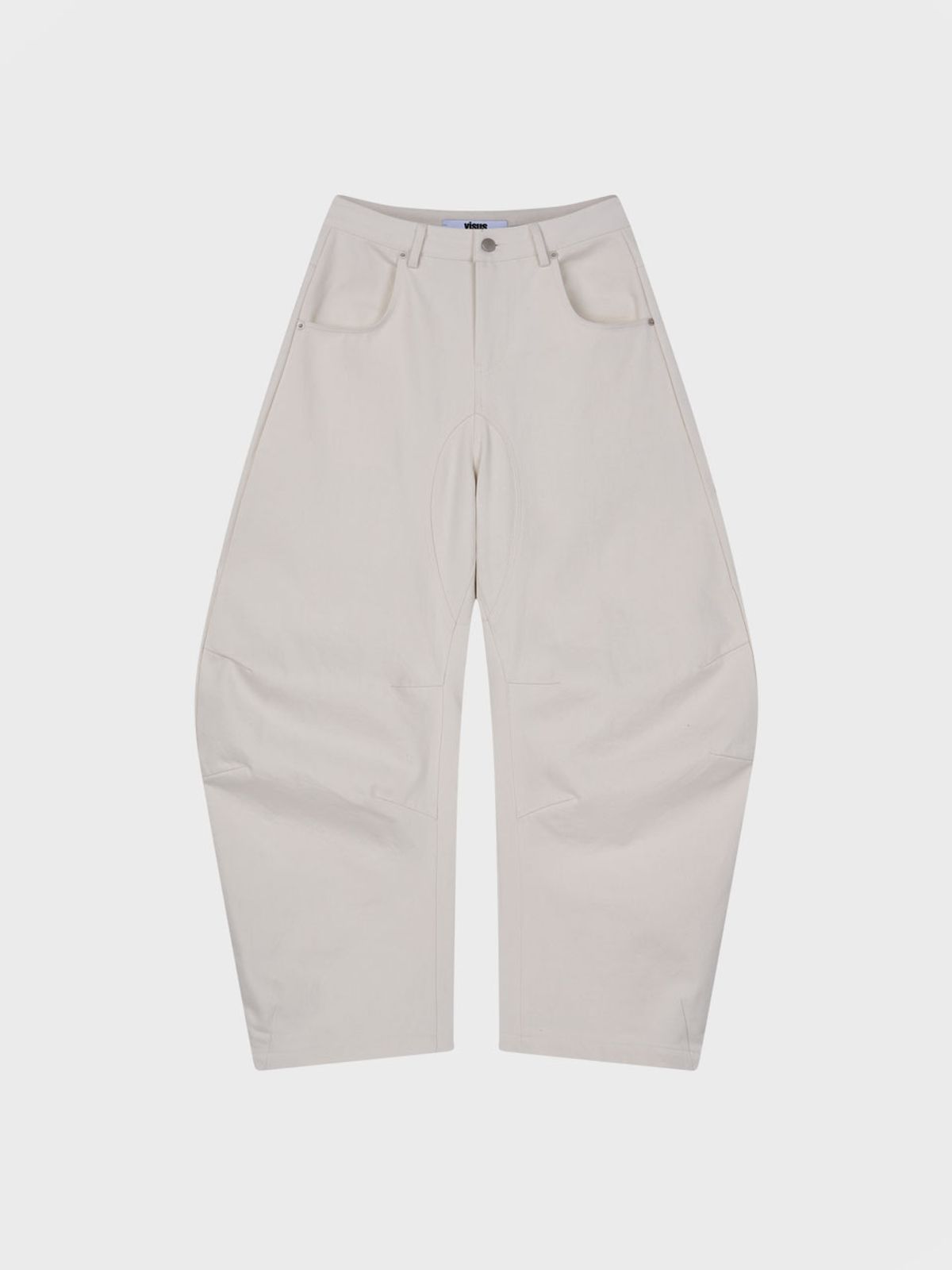 비수스(VISUS) Cotton Curved Pants_Ivory