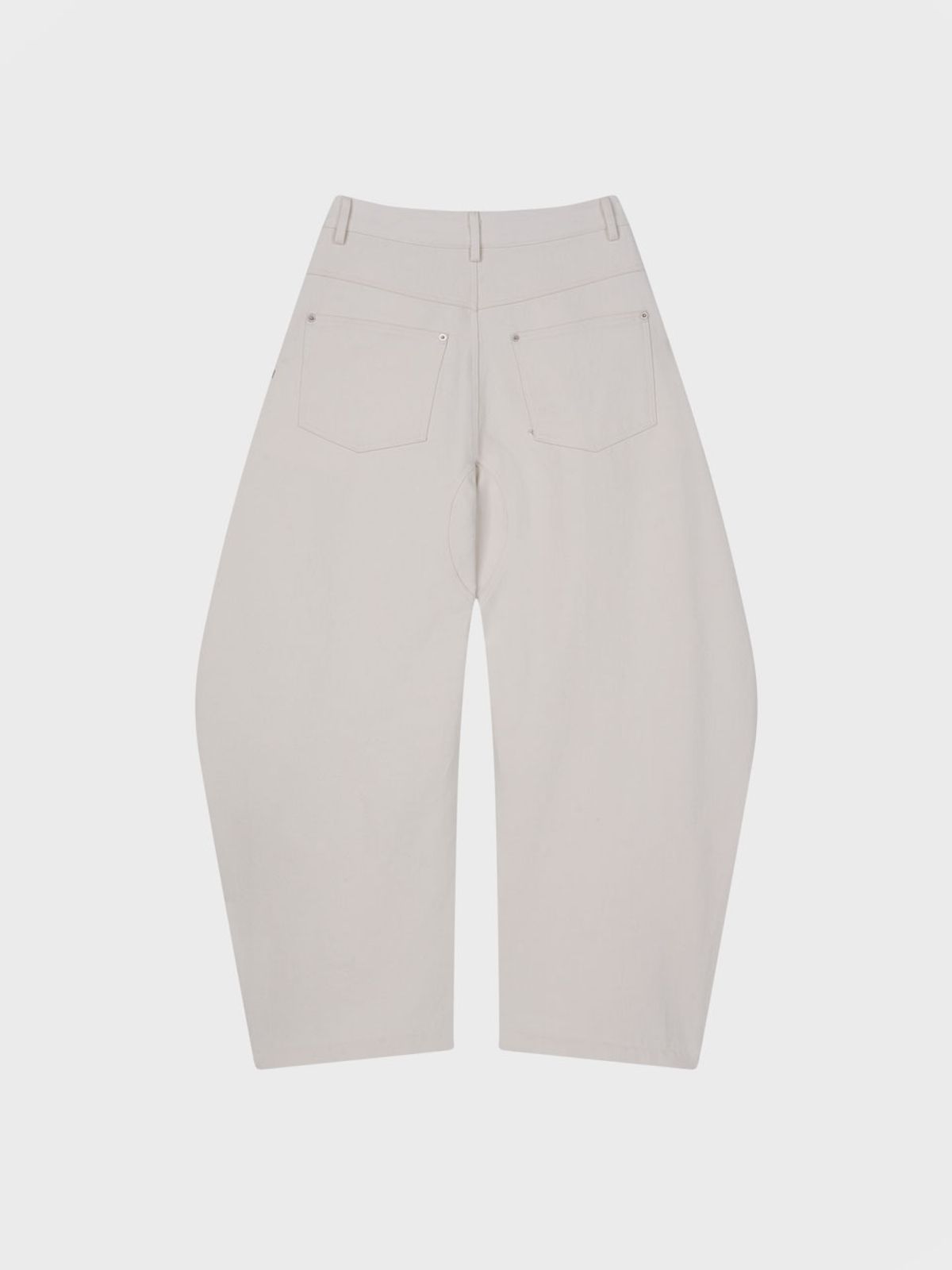 비수스(VISUS) Cotton Curved Pants_Ivory