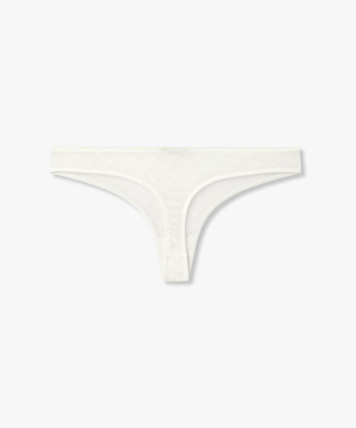 엠포리오 아르마니 언더웨어(EMPORIO ARMANI UNDERWEAR) 여성 EA로고 패턴 메쉬 티팬티_화이트 0826110513