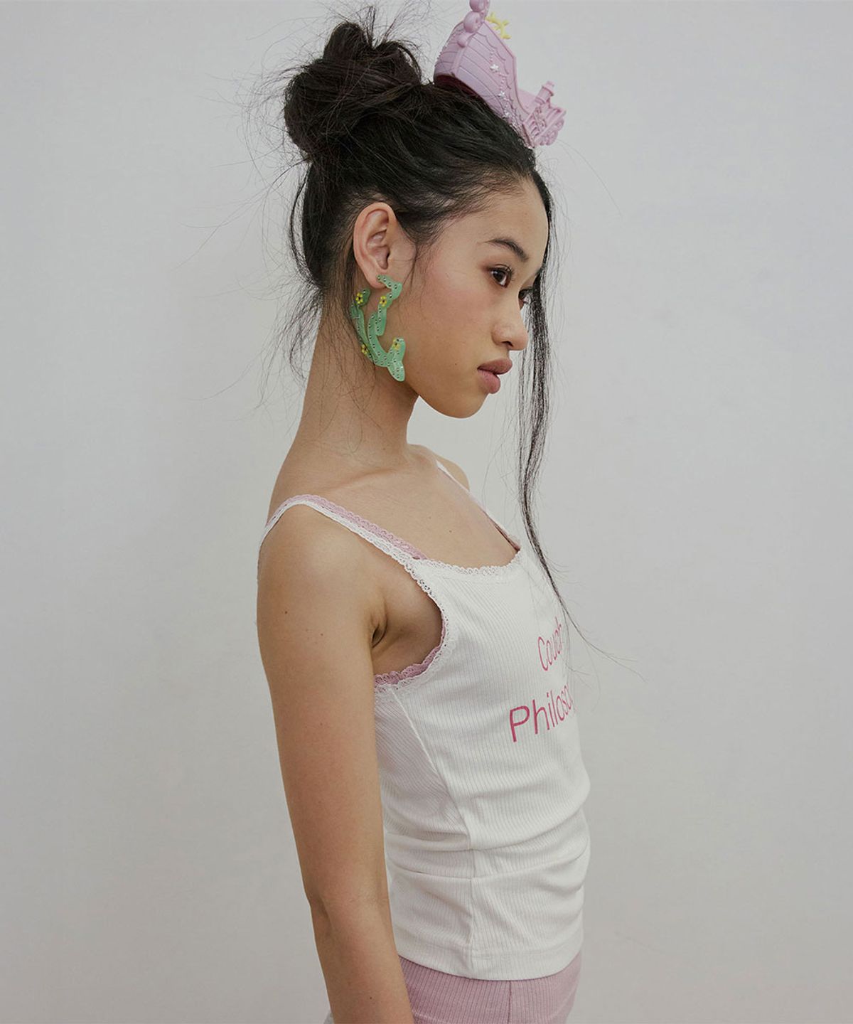 스컬프터(SCULPTOR) Lace Cami Top White