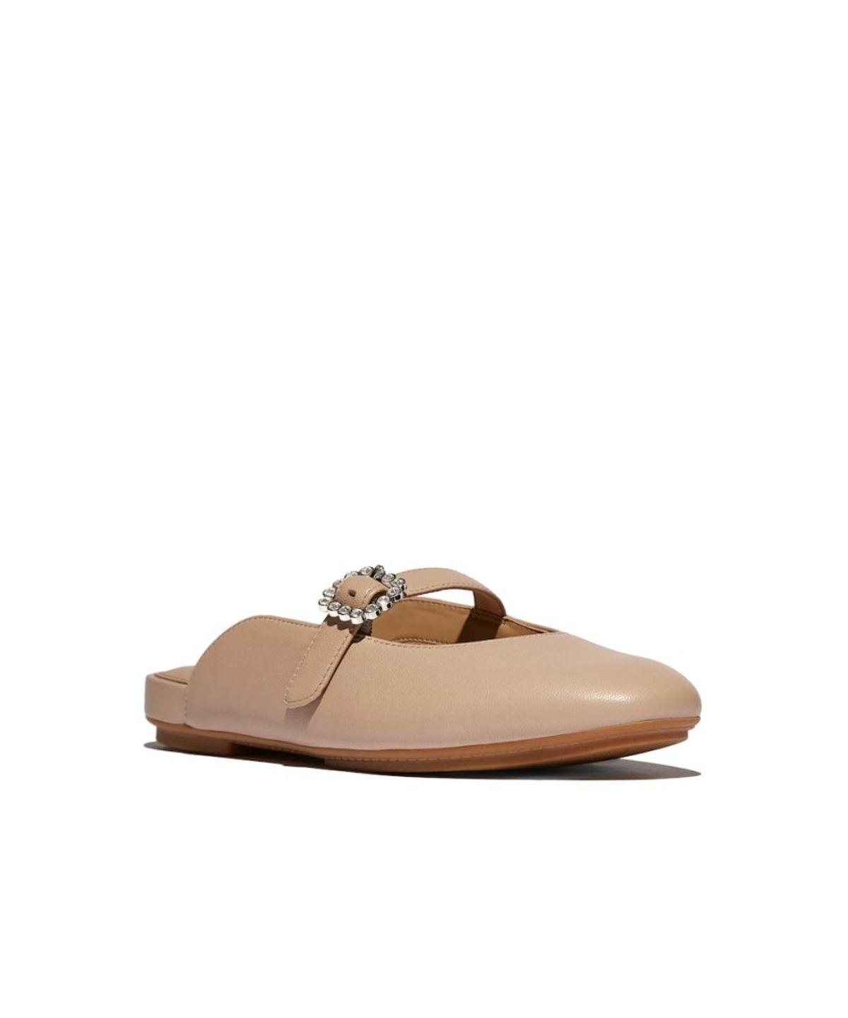 핏플랍(FITFLOP) [델리카토] 여성 크리스탈 버클 메리제인 뮬  클래식 베이지