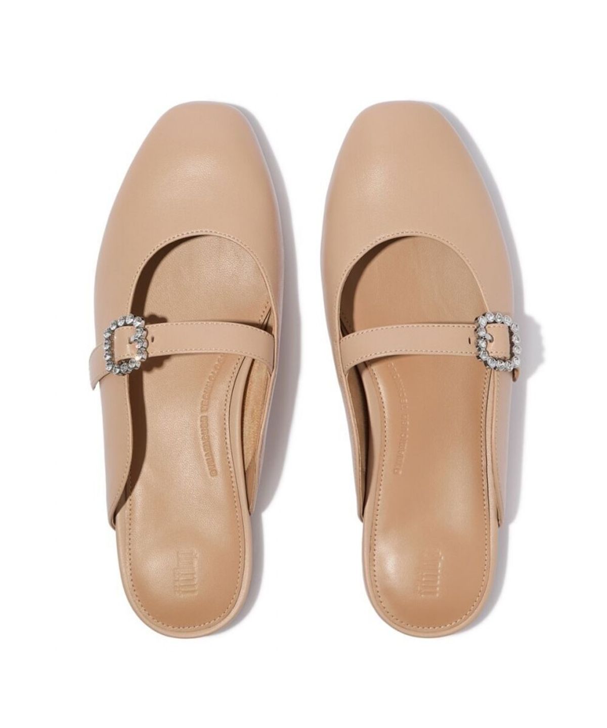 핏플랍(FITFLOP) [델리카토] 여성 크리스탈 버클 메리제인 뮬  클래식 베이지