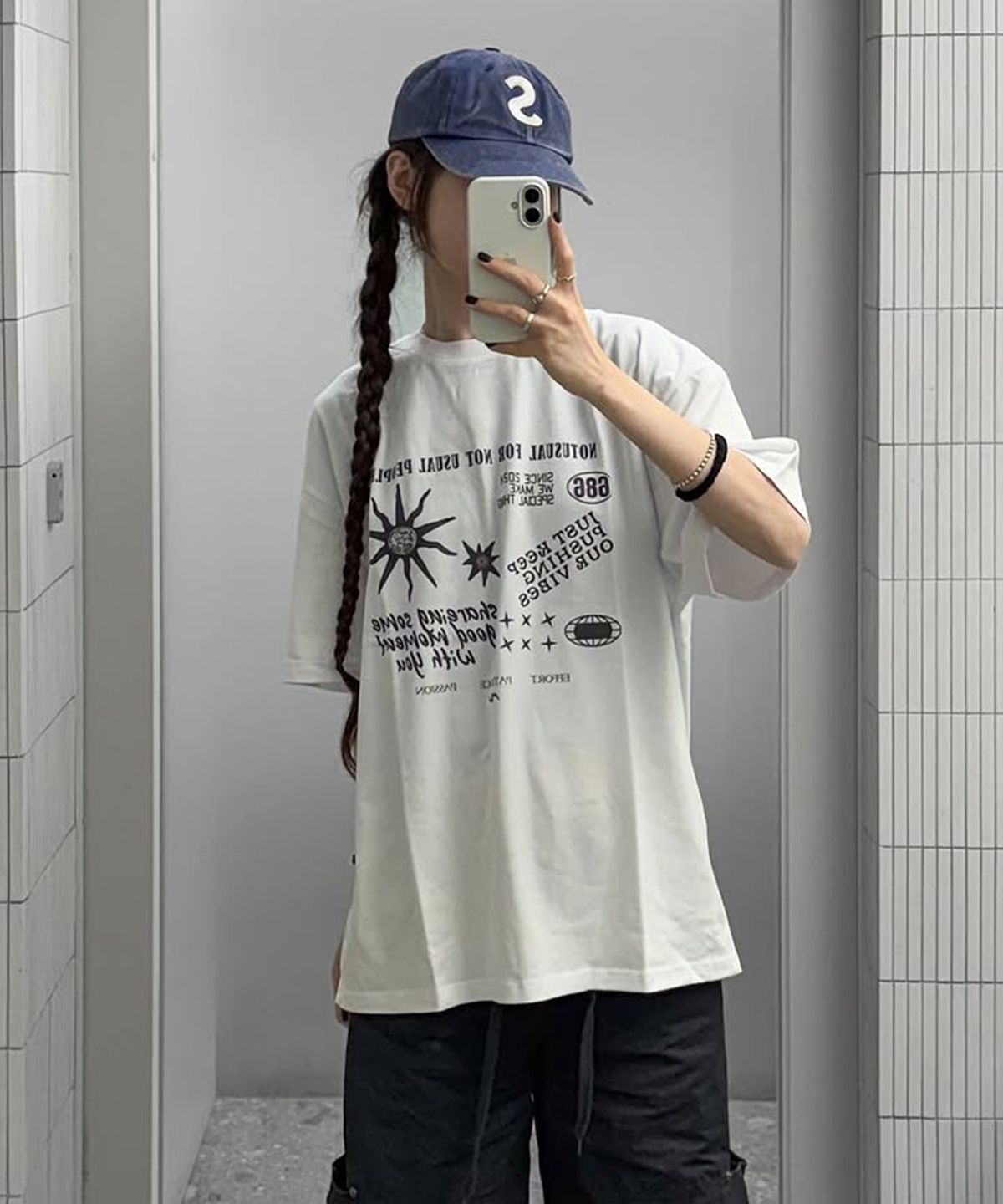 낫유즈얼(NOTUSUAL) 심볼에포트 오버핏 반팔티 4color