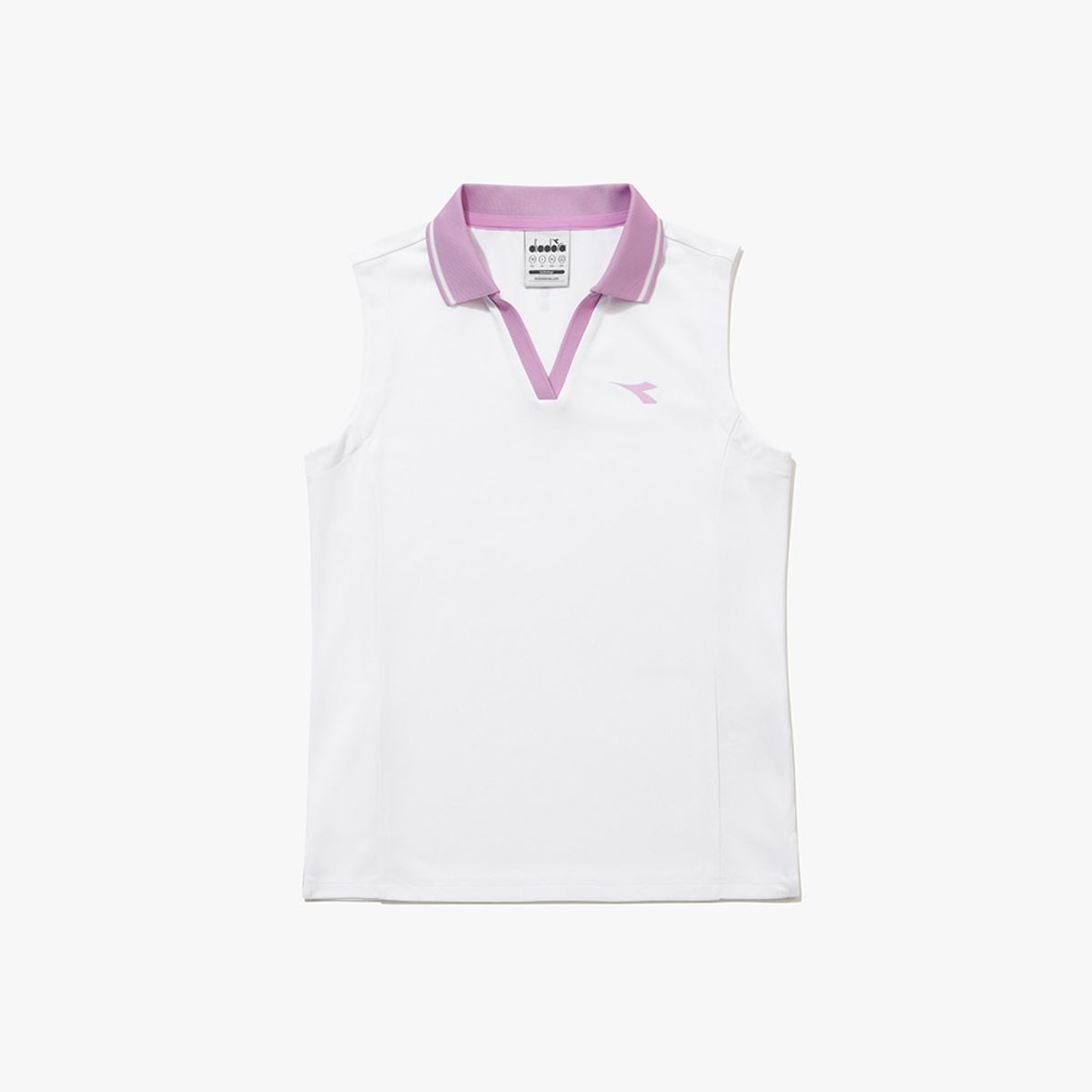 디아도라(diadora) 클래식 테니스 PK 슬리브리스 우먼 WHITE
