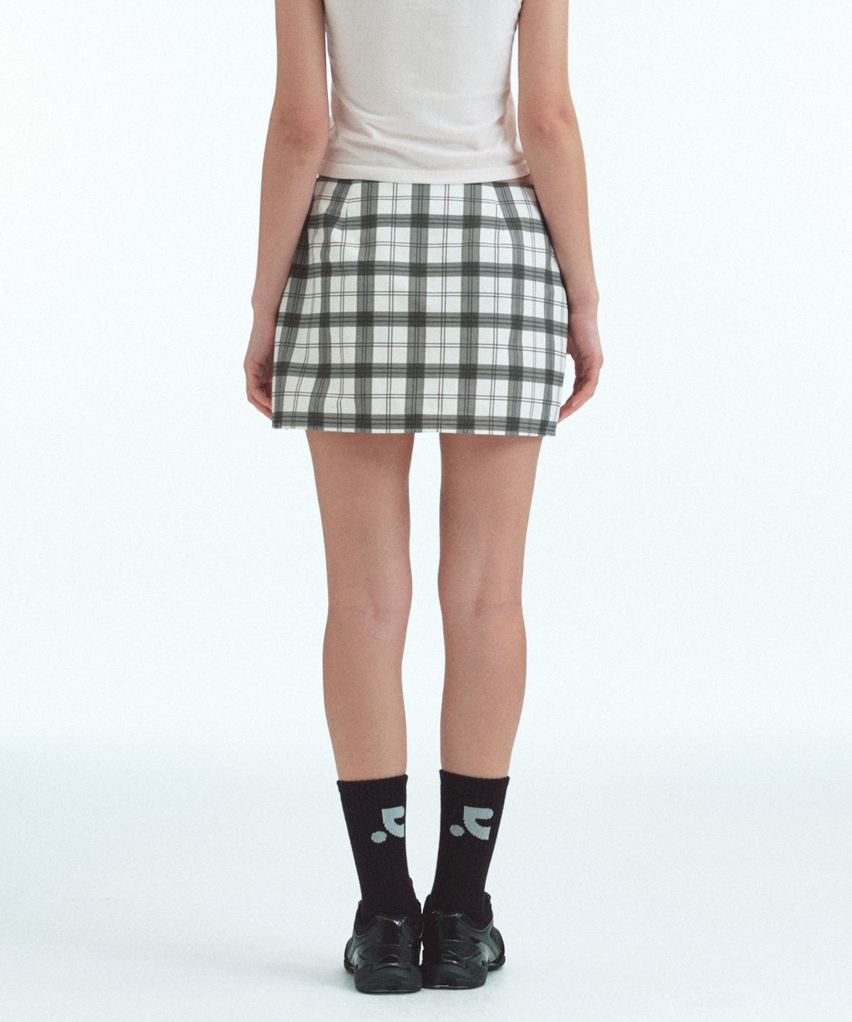 레스트앤레크레이션(REST&RECREATION) RR CHECK MINI SKIRT - IVORY