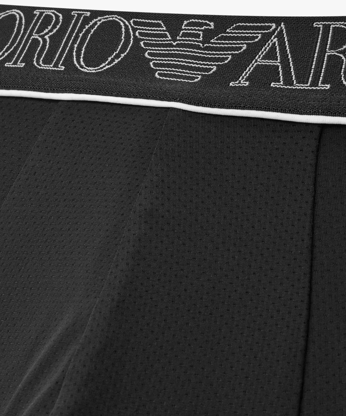 엠포리오 아르마니 언더웨어(EMPORIO ARMANI UNDERWEAR) 남성 아웃라인 로고 메쉬 드로즈_블랙 0816112048