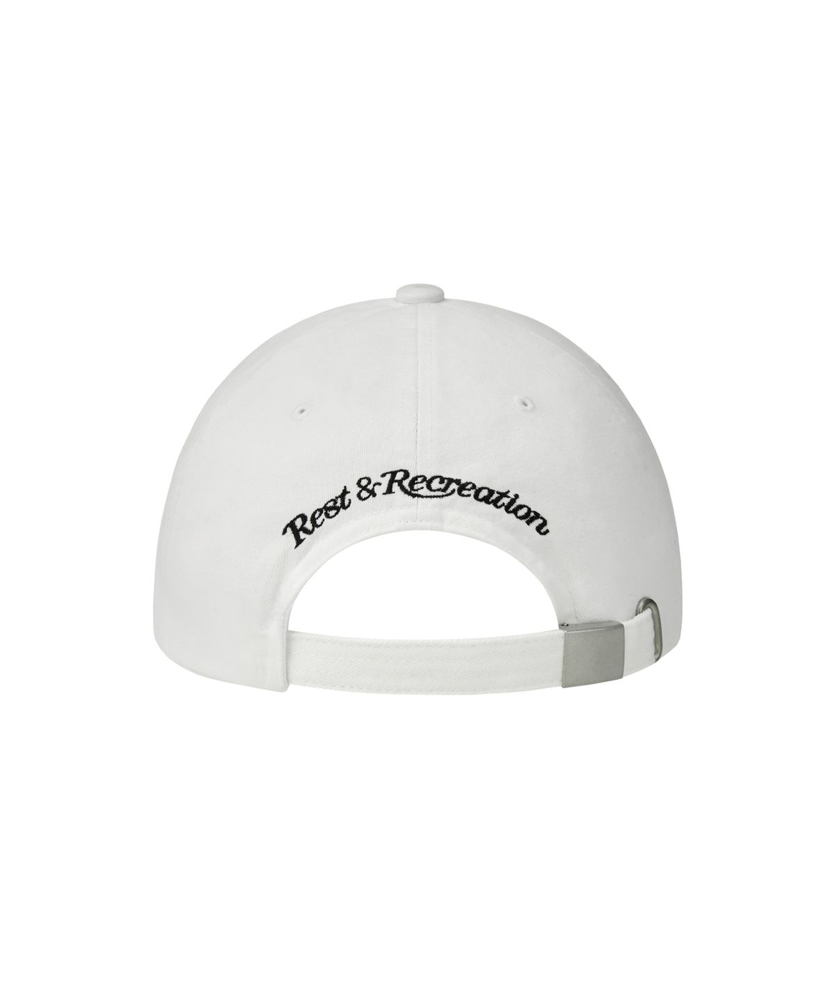 레스트앤레크레이션(REST&RECREATION) RAW-EDGE LOGO CAP - WHITE