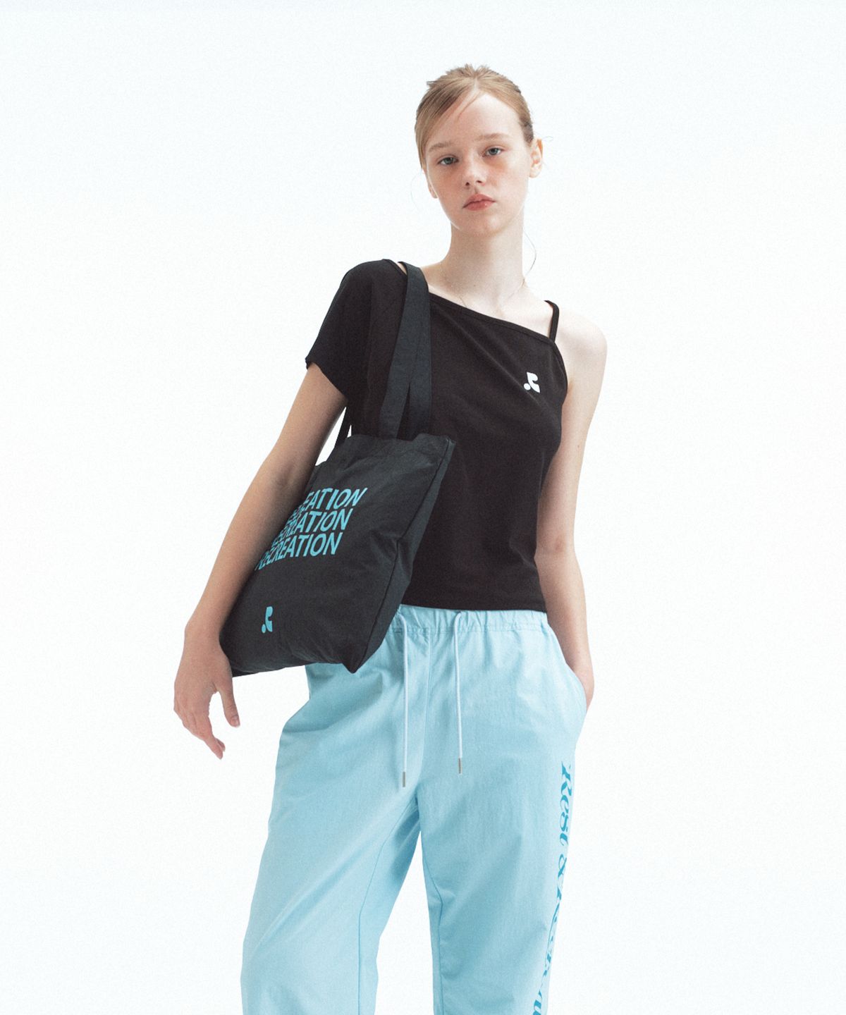 레스트앤레크레이션(REST&RECREATION) NYLON SHOULDER BAG - BLACK
