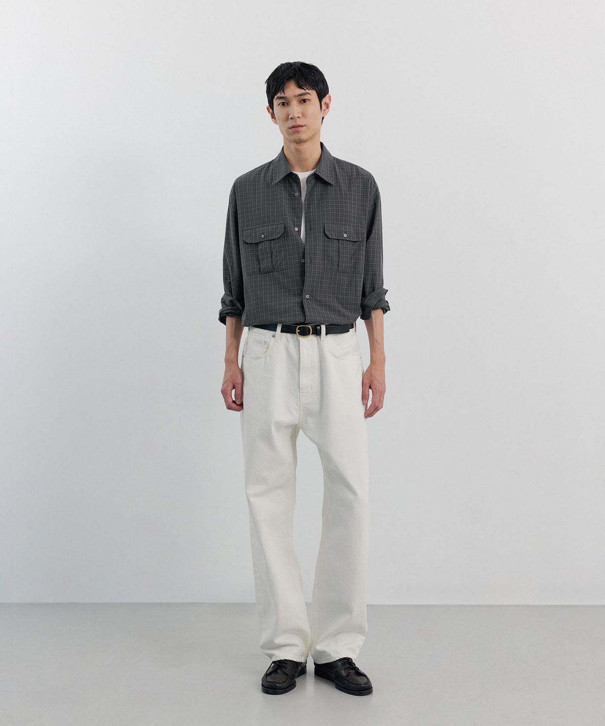 블랭크룸(BLANKROOM) 마렌 셔츠_CHARCOAL CHECKED