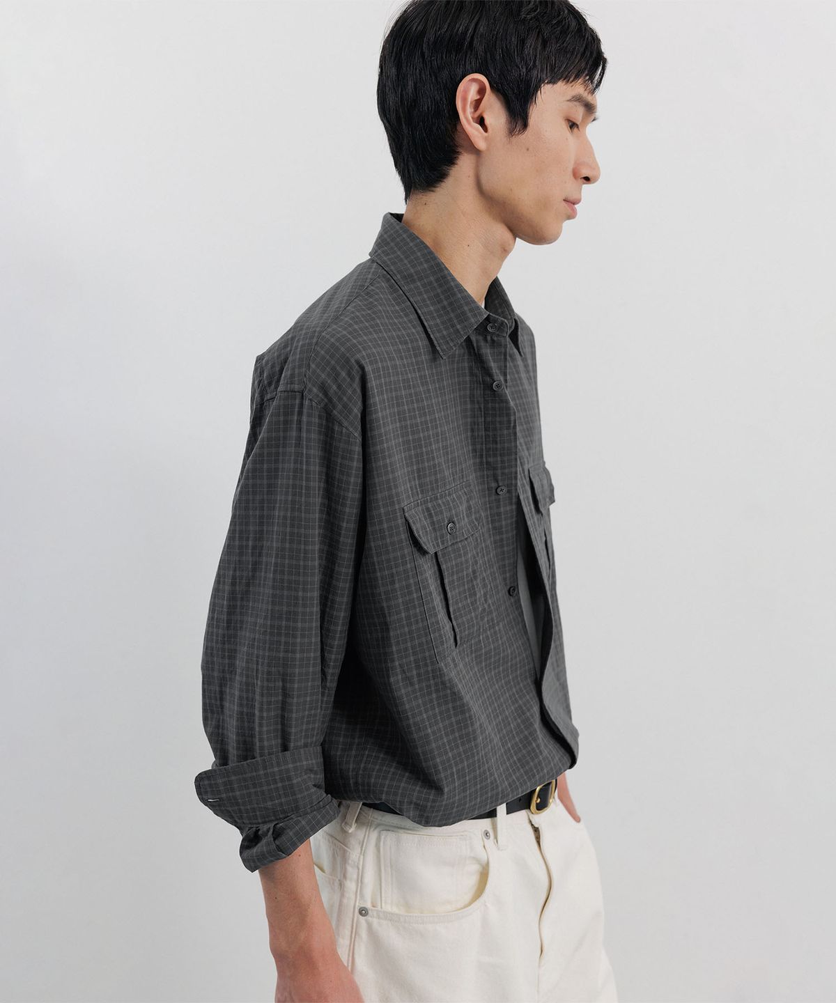 블랭크룸(BLANKROOM) 마렌 셔츠_CHARCOAL CHECKED