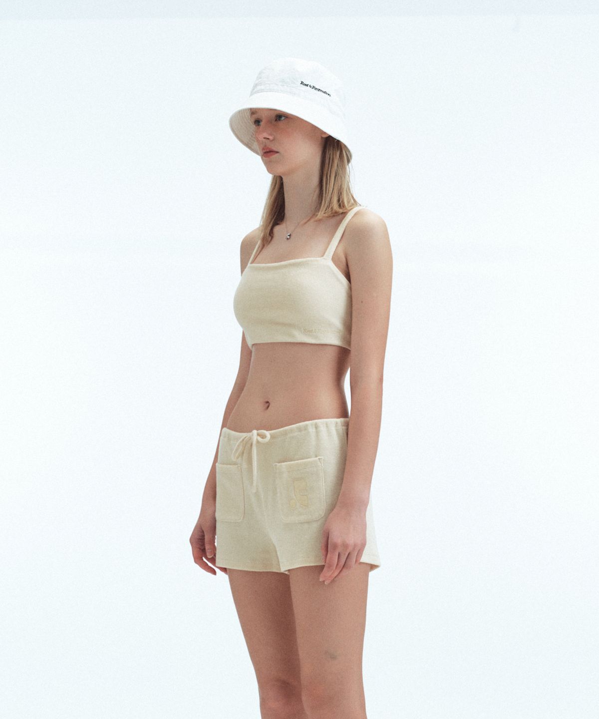 레스트앤레크레이션(REST&RECREATION) TERRY TOP + SHORTS SET - CREAM