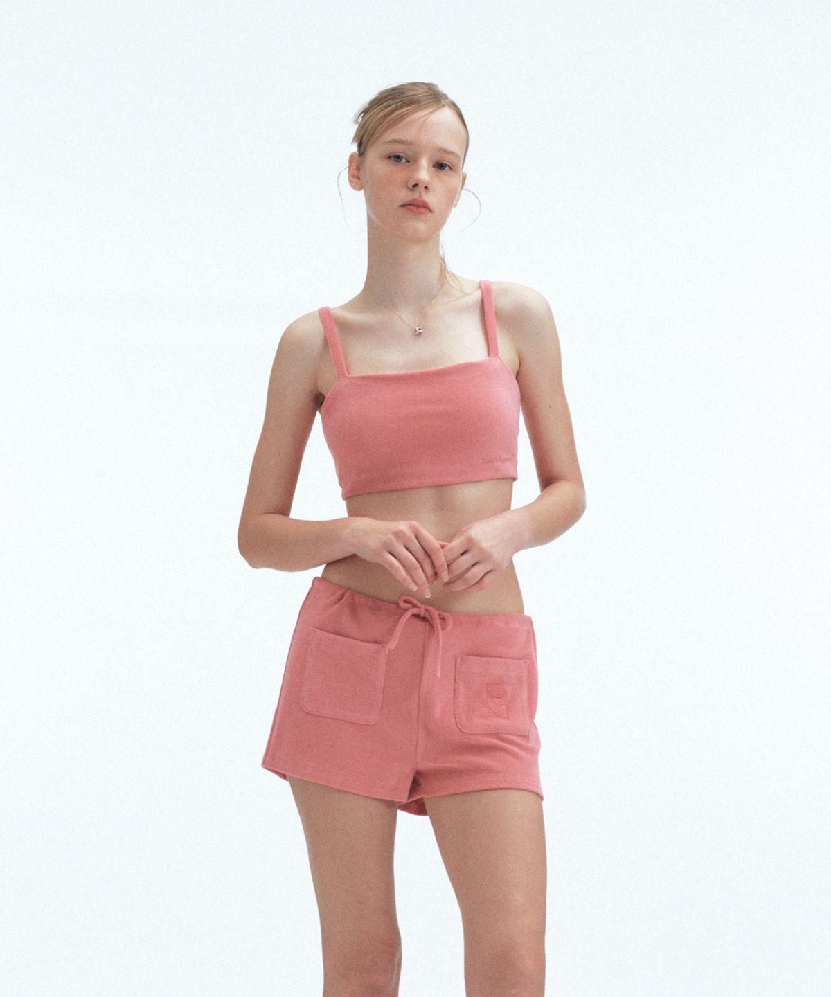 레스트앤레크레이션(REST&RECREATION) TERRY TOP + SHORTS SET - PINK