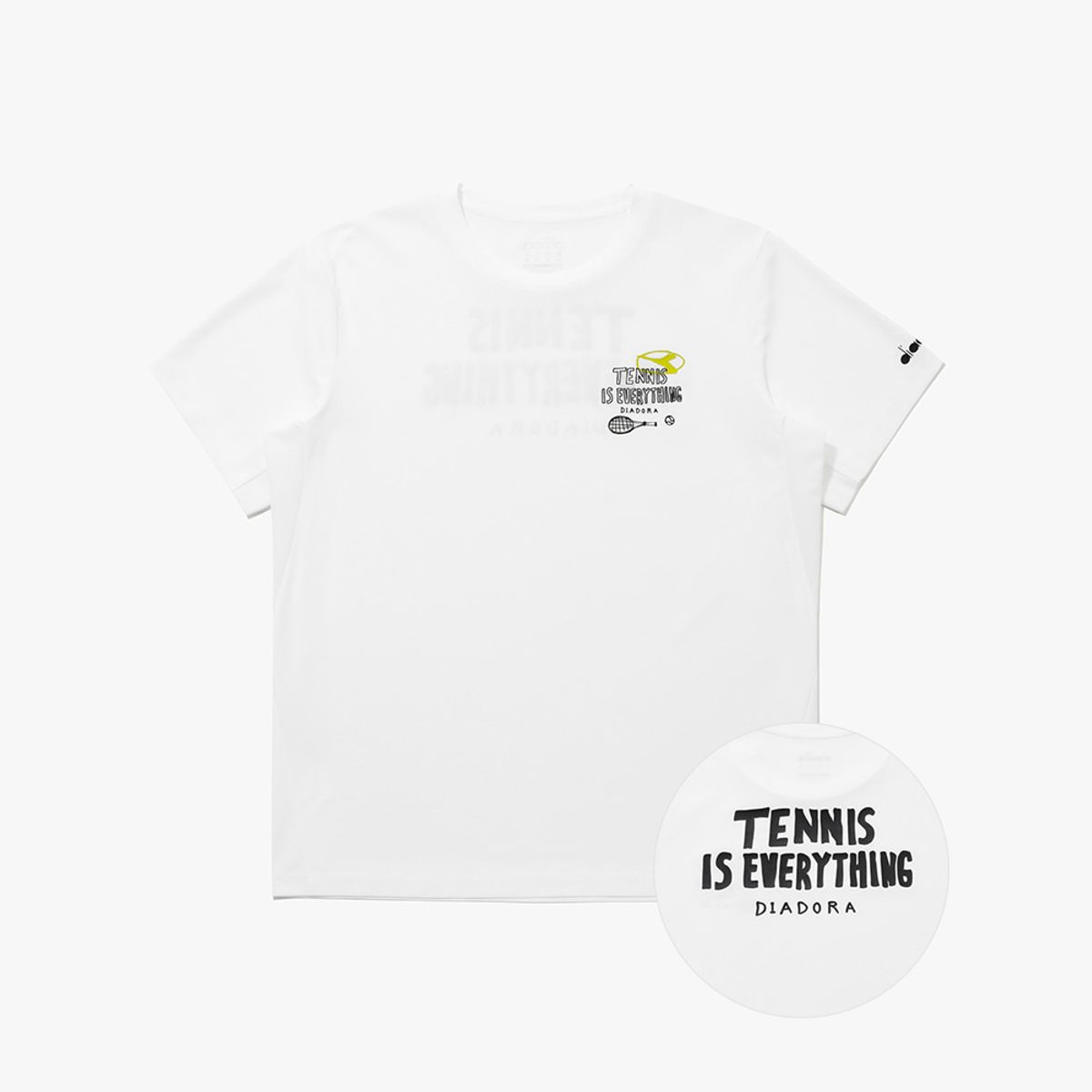 디아도라(diadora) 이지 무빙 테니스 반팔 티셔츠 WHITE