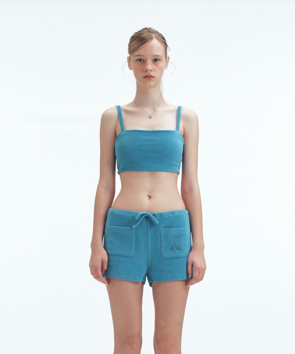 레스트앤레크레이션(REST&RECREATION) TERRY TOP + SHORTS SET - BLUE