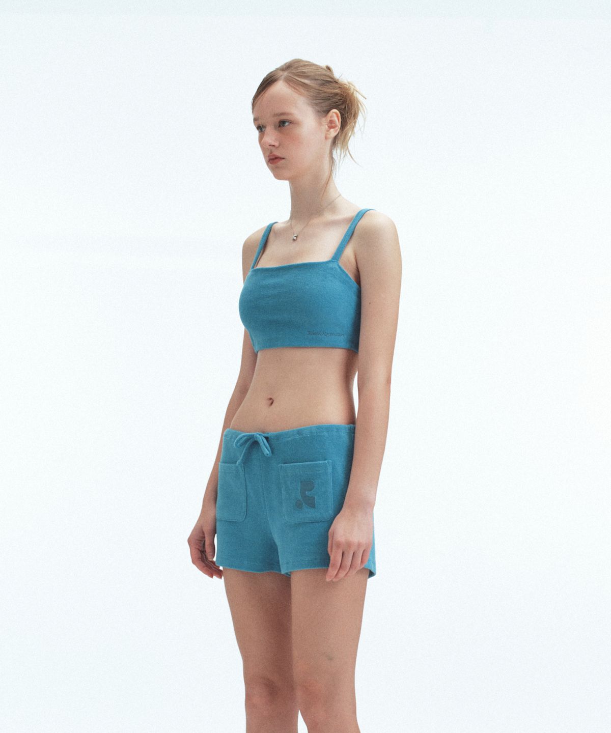 레스트앤레크레이션(REST&RECREATION) TERRY TOP + SHORTS SET - BLUE