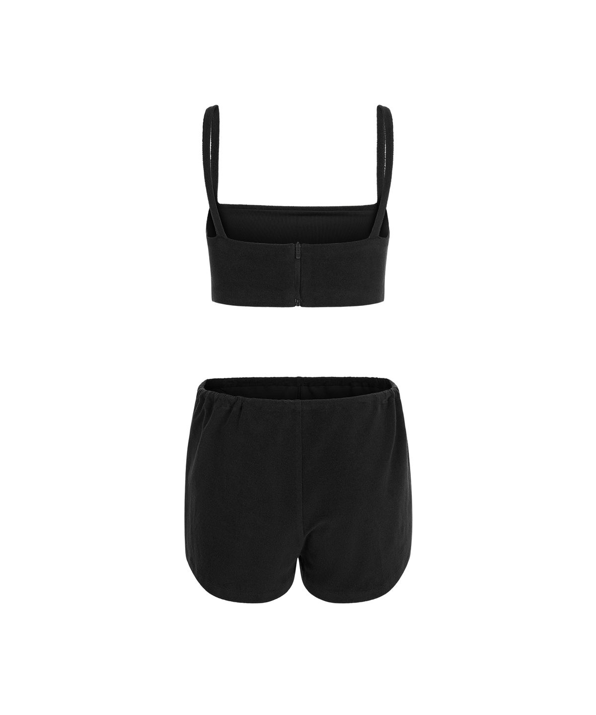레스트앤레크레이션(REST&RECREATION) TERRY TOP + SHORTS SET - BLACK