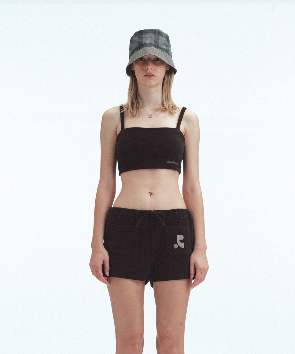 레스트앤레크레이션(REST&RECREATION) TERRY TOP + SHORTS SET - BLACK