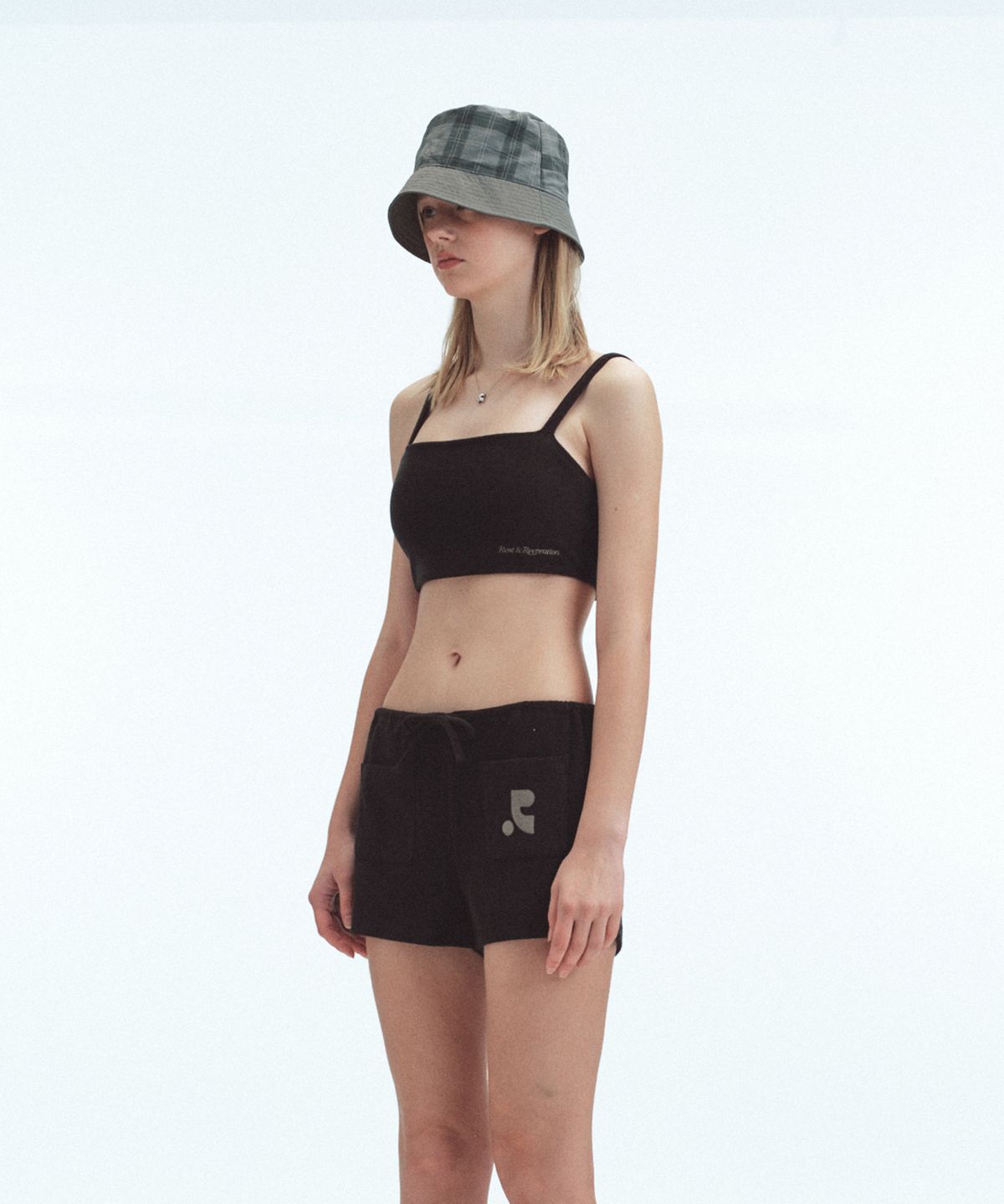 레스트앤레크레이션(REST&RECREATION) TERRY TOP + SHORTS SET - BLACK