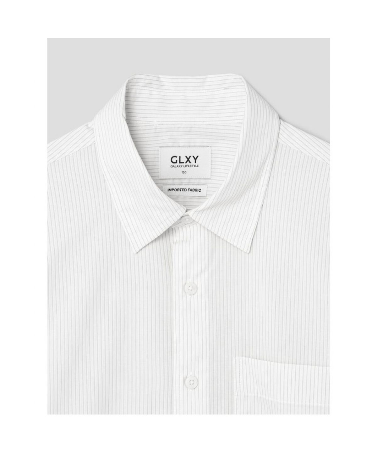 GLXY (갤럭시 라이프스타일)(GLXY (GALAXY LIFESTYLE)) GLXY [갤럭시라이프스타일][三無衣服] 커뮤터 삭스 스트라이프 셔츠  아이보리