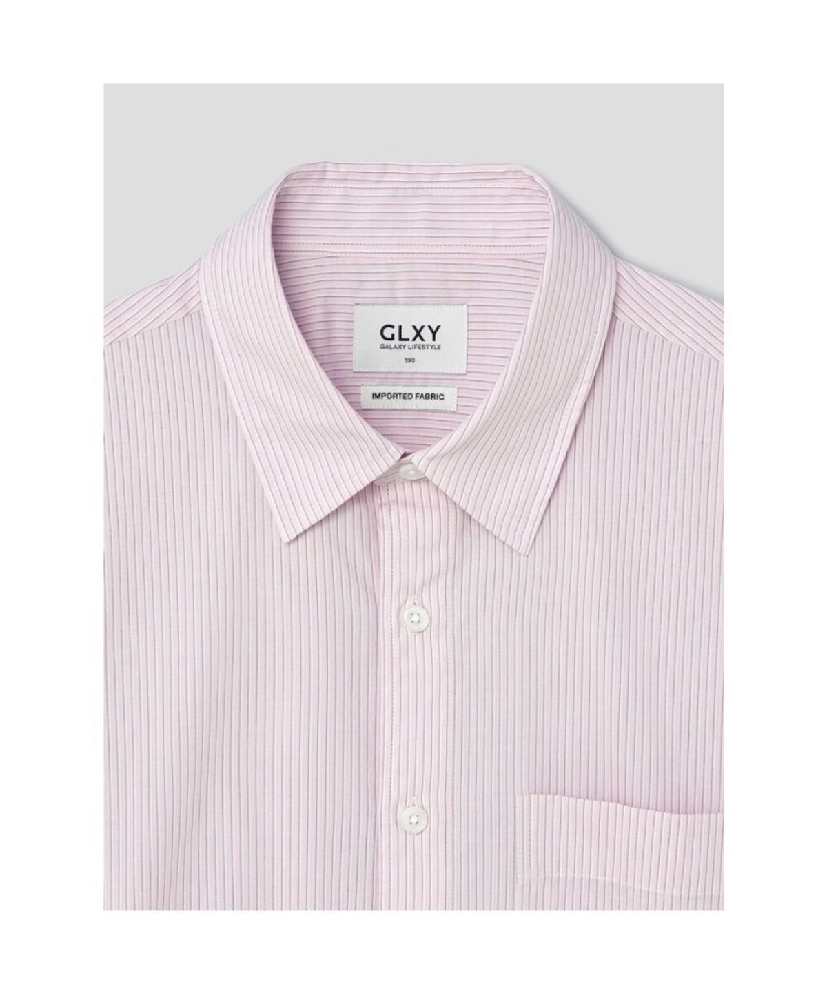 GLXY (갤럭시 라이프스타일)(GLXY (GALAXY LIFESTYLE)) GLXY [갤럭시라이프스타일][三無衣服] 커뮤터 삭스 스트라이프 셔츠  핑크