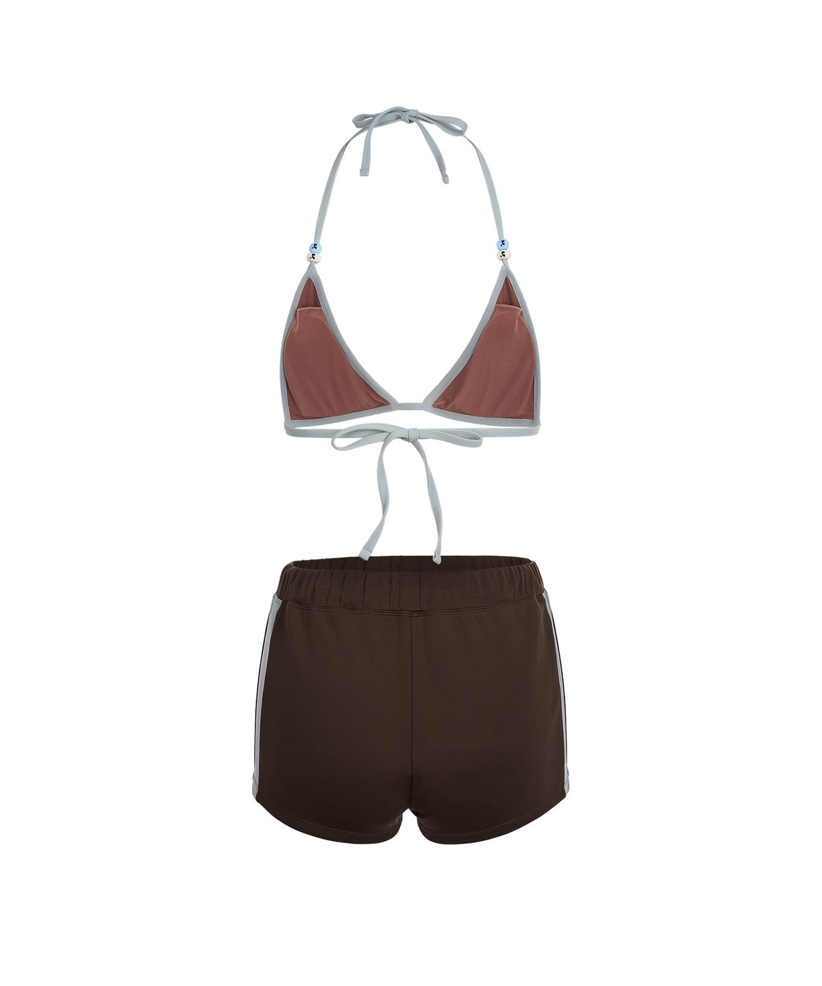 레스트앤레크레이션(REST&RECREATION) RR LOGO CHARM BIKINI - BROWN