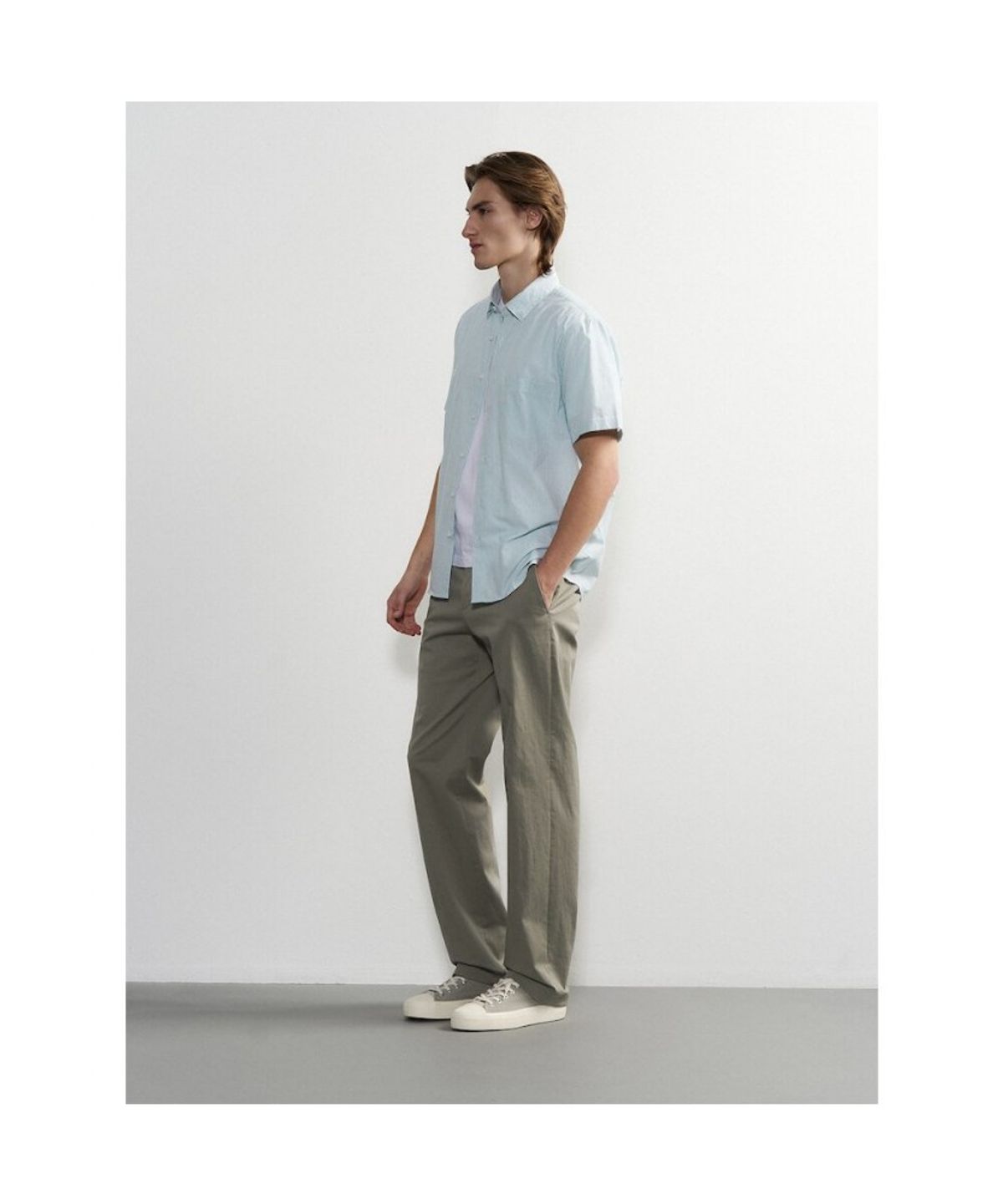 GLXY (갤럭시 라이프스타일)(GLXY (GALAXY LIFESTYLE)) GLXY [갤럭시라이프스타일][三無衣服] 스트레치 커뮤터 치노 팬츠  카키