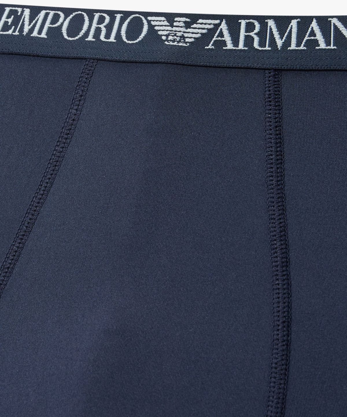 엠포리오 아르마니 언더웨어(EMPORIO ARMANI UNDERWEAR) 남성 글로시 센터 배색 로고 드로즈_네이비 0816112004