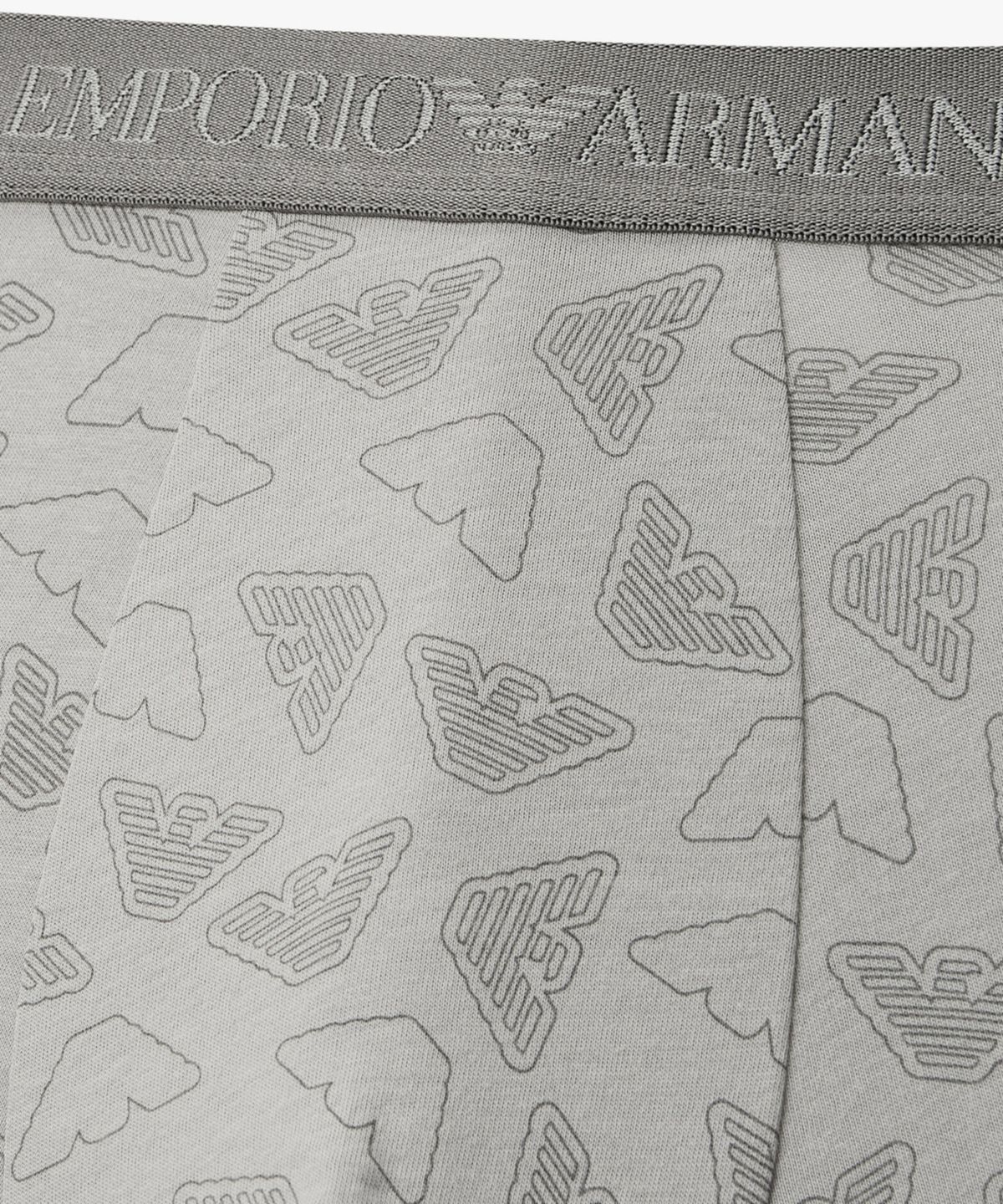 엠포리오 아르마니 언더웨어(EMPORIO ARMANI UNDERWEAR) 남성 아웃라인 로고 패턴 드로즈_그레이 08M6112312