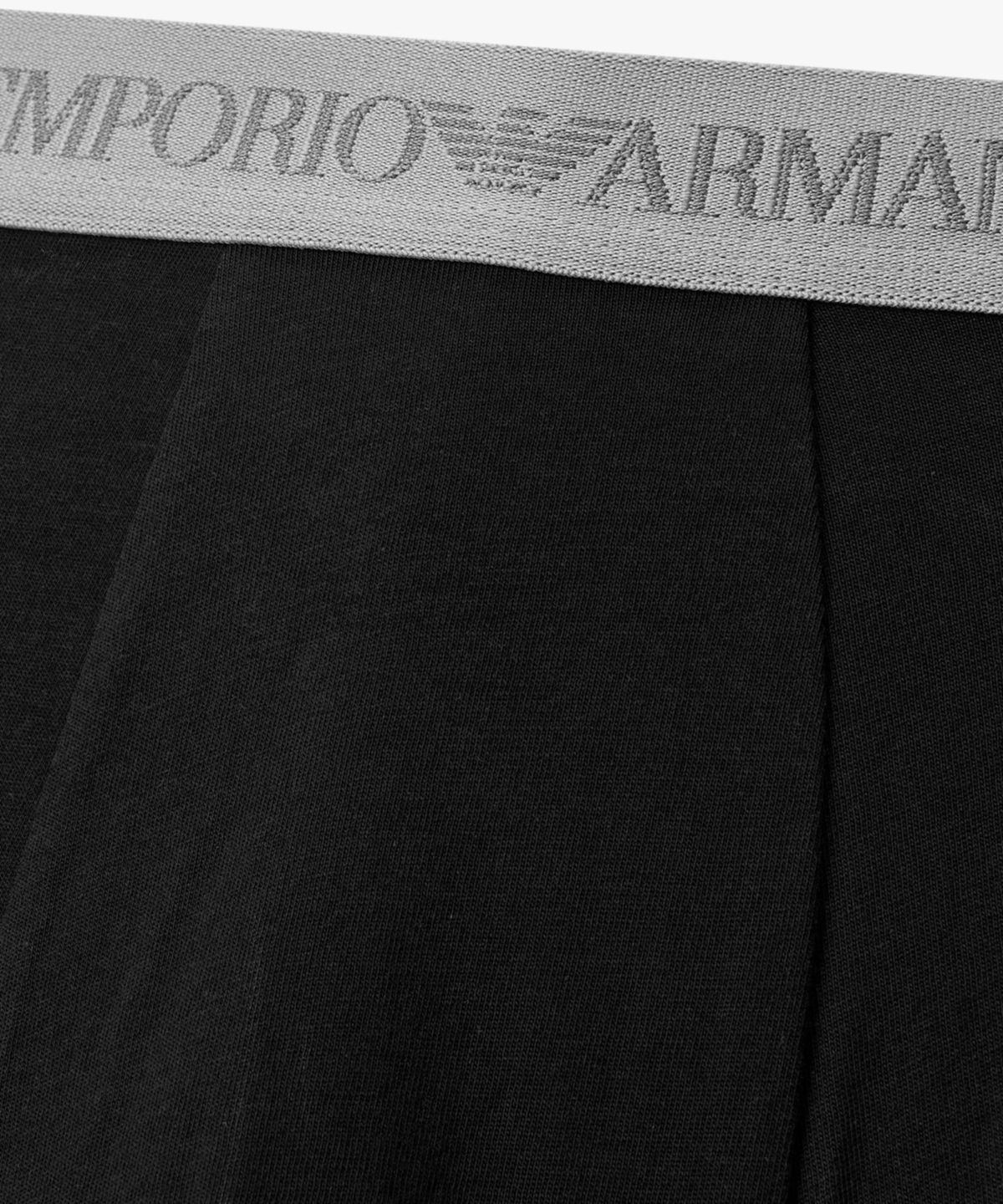 엠포리오 아르마니 언더웨어(EMPORIO ARMANI UNDERWEAR) 남성 자카드 로고 밴딩 드로즈_블랙 08M6112311