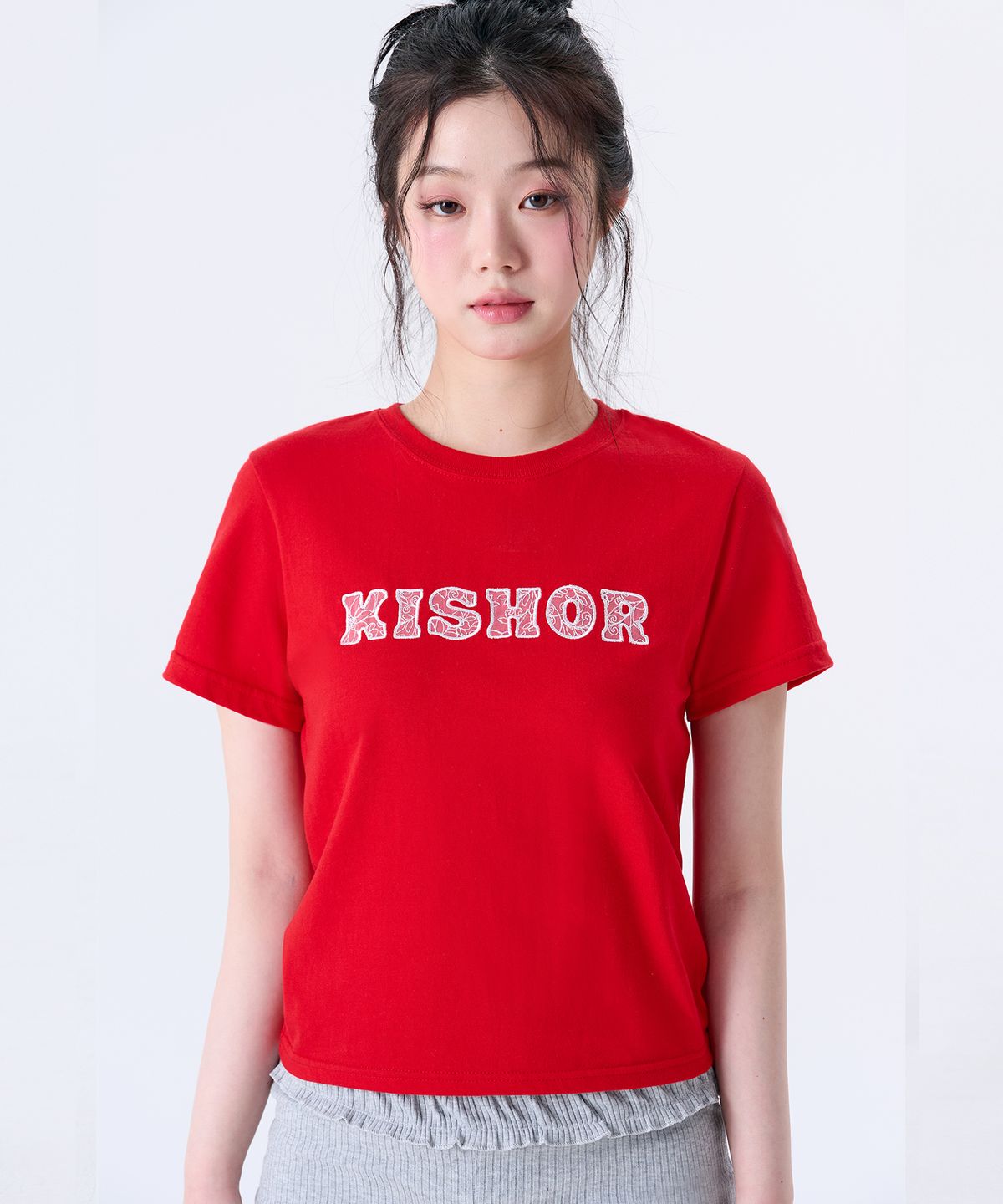 키쇼르(KISHOR) 레이스 로고 반팔티 (3color)