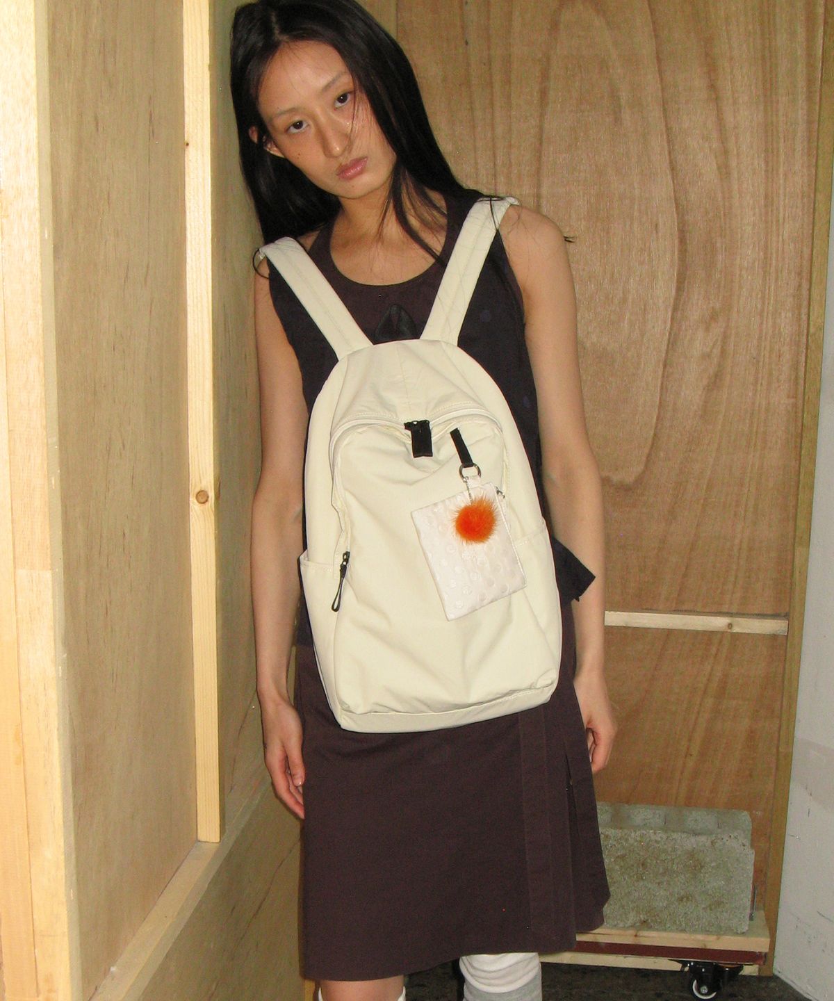 포테(POTE) [2차리오더:바로출고] 0002 HideSlot Classic Backpack_Cream