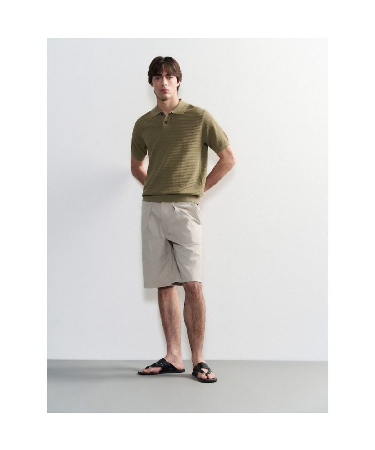 GLXY (갤럭시 라이프스타일)(GLXY (GALAXY LIFESTYLE)) GLXY [갤럭시라이프스타일][三無衣服] 면 나일론 스트레치 퍼티그 쇼츠  베이지
