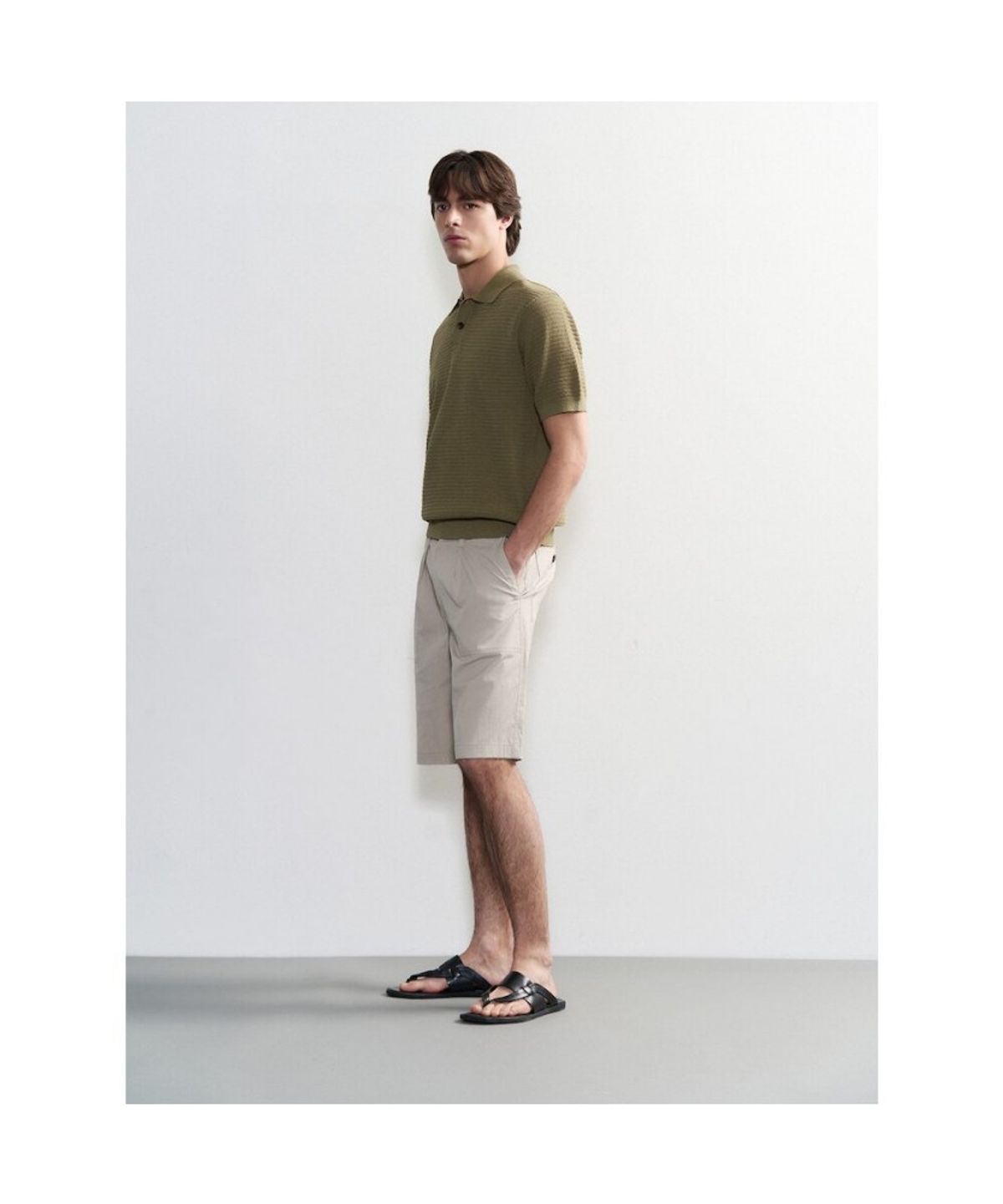 GLXY (갤럭시 라이프스타일)(GLXY (GALAXY LIFESTYLE)) GLXY [갤럭시라이프스타일][三無衣服] 면 나일론 스트레치 퍼티그 쇼츠  베이지