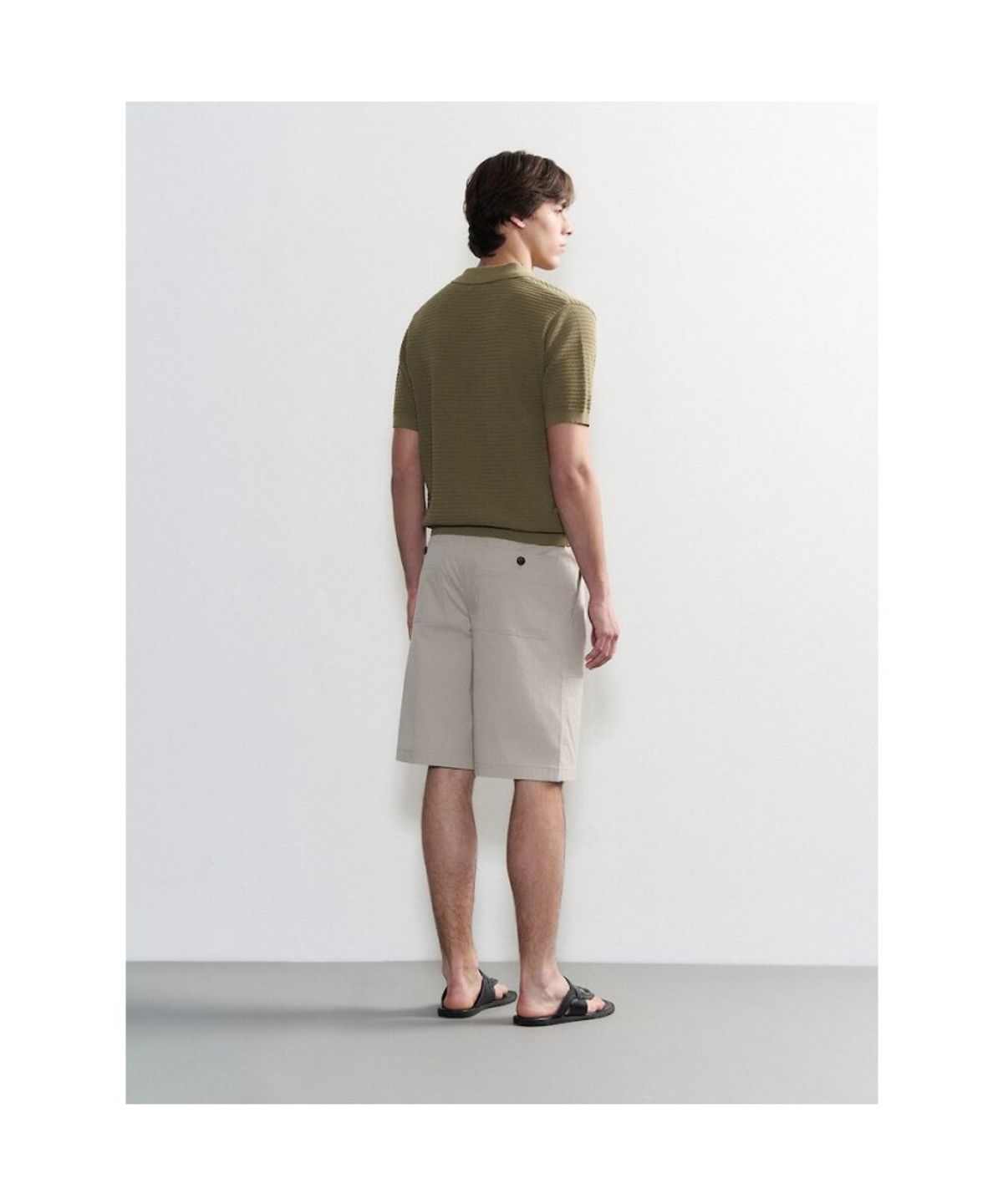 GLXY (갤럭시 라이프스타일)(GLXY (GALAXY LIFESTYLE)) GLXY [갤럭시라이프스타일][三無衣服] 면 나일론 스트레치 퍼티그 쇼츠  베이지