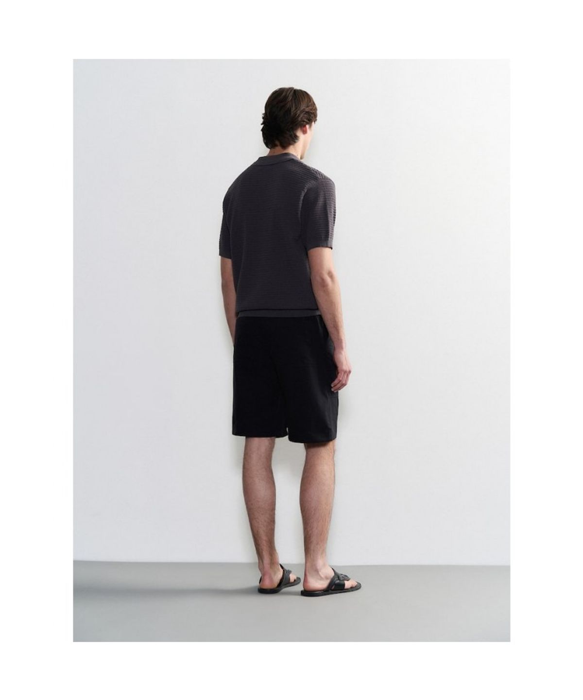 GLXY (갤럭시 라이프스타일)(GLXY (GALAXY LIFESTYLE)) GLXY [갤럭시라이프스타일][三無衣服] 마이크로도트 아웃포켓 화섬 쇼츠  블랙