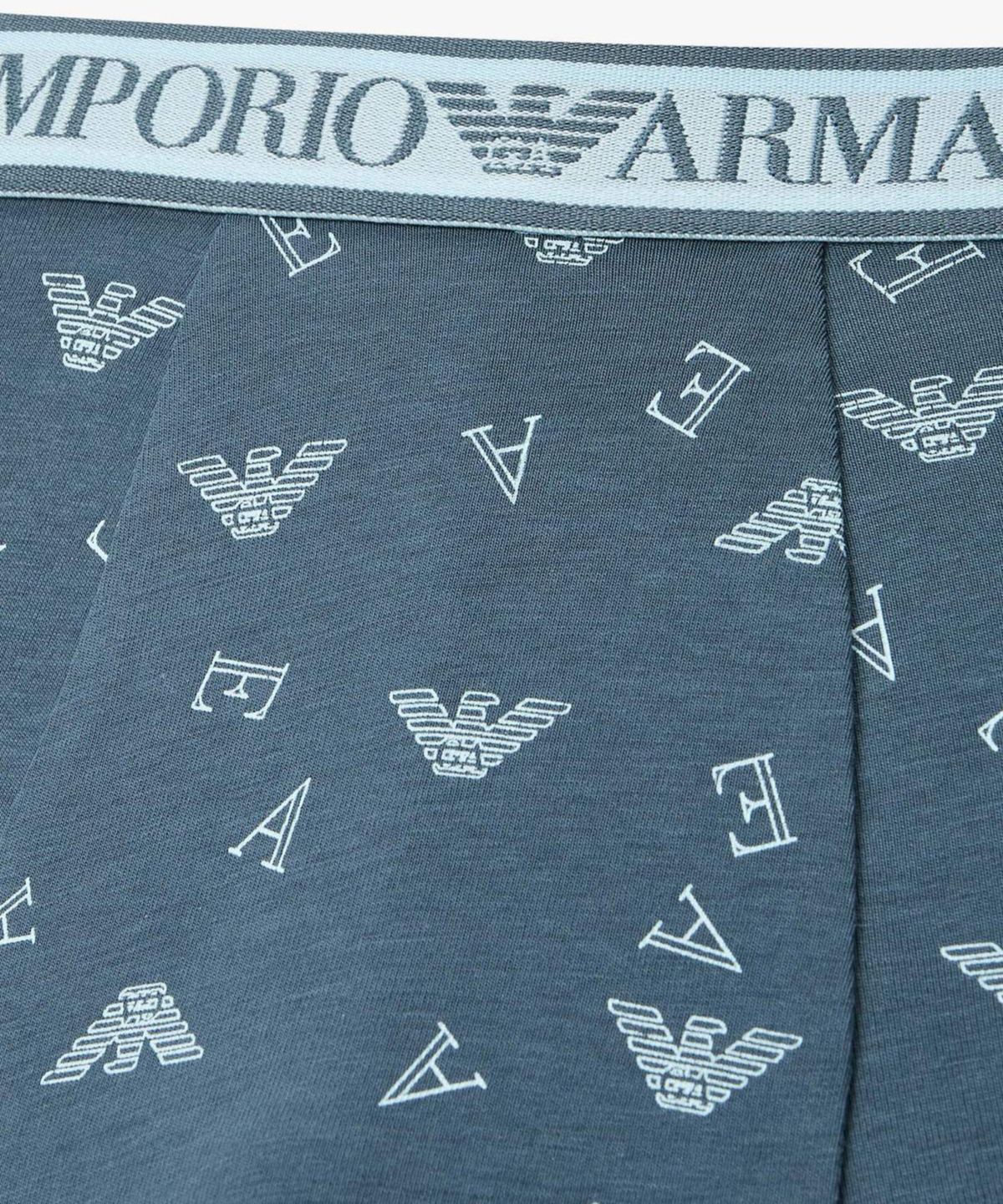 엠포리오 아르마니 언더웨어(EMPORIO ARMANI UNDERWEAR) 남성 멀티 로고 프린트 드로즈_아쿠아스모크 08M6112321
