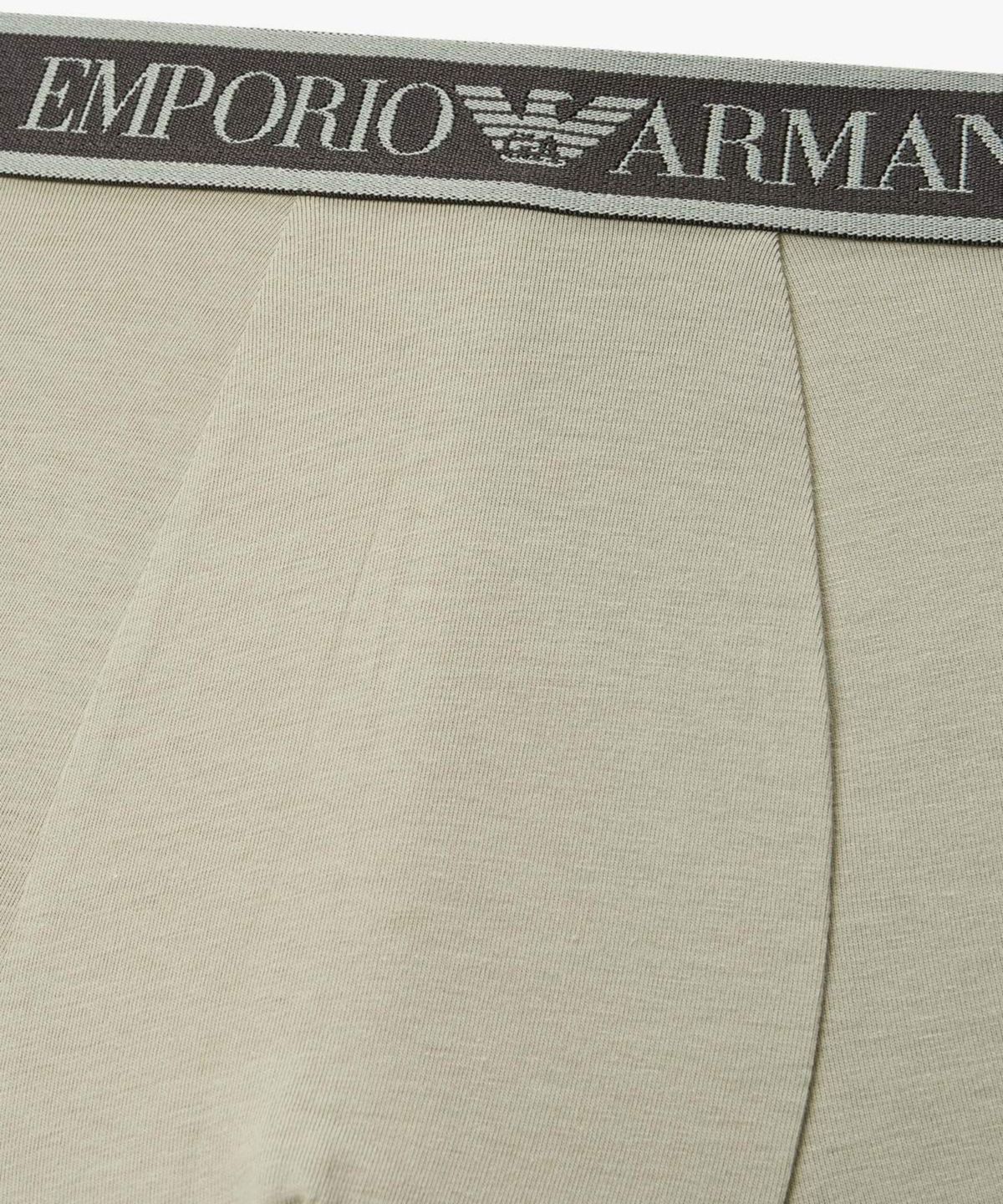 엠포리오 아르마니 언더웨어(EMPORIO ARMANI UNDERWEAR) 남성 라인 트림 자카드 로고 드로즈_라이트 카키 08M6112317