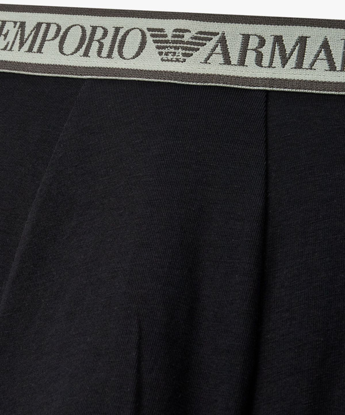 엠포리오 아르마니 언더웨어(EMPORIO ARMANI UNDERWEAR) 남성 라인 트림 자카드 로고 드로즈_블랙 08M6112316