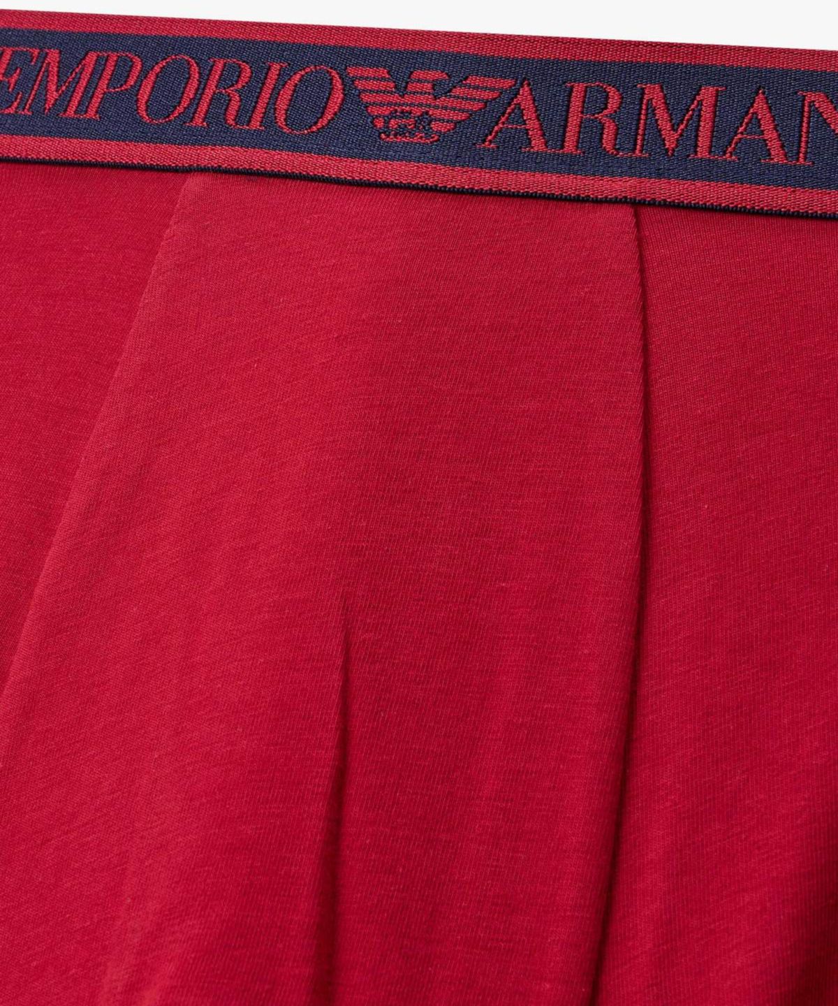 엠포리오 아르마니 언더웨어(EMPORIO ARMANI UNDERWEAR) 남성 라인 트림 자카드 로고 드로즈_레드 08M6112314