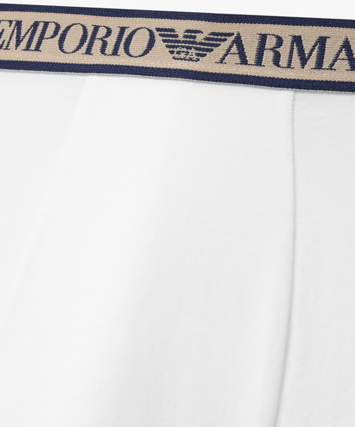 엠포리오 아르마니 언더웨어(EMPORIO ARMANI UNDERWEAR) 남성 라인 트림 자카드 로고 드로즈_화이트 08M6112313