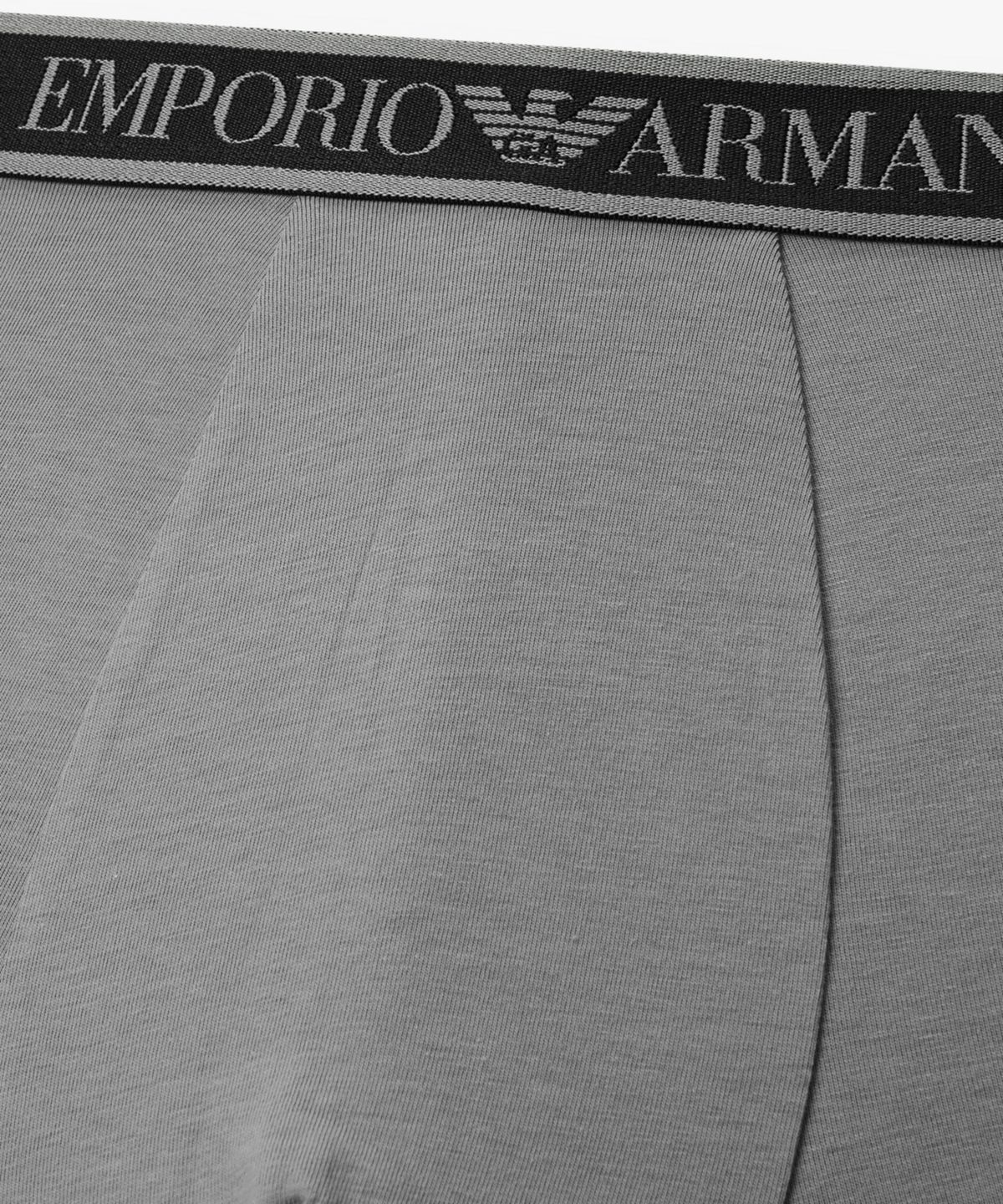 엠포리오 아르마니 언더웨어(EMPORIO ARMANI UNDERWEAR) 남성 투톤 자카드 로고 드로즈_다크 그레이 08M6112303