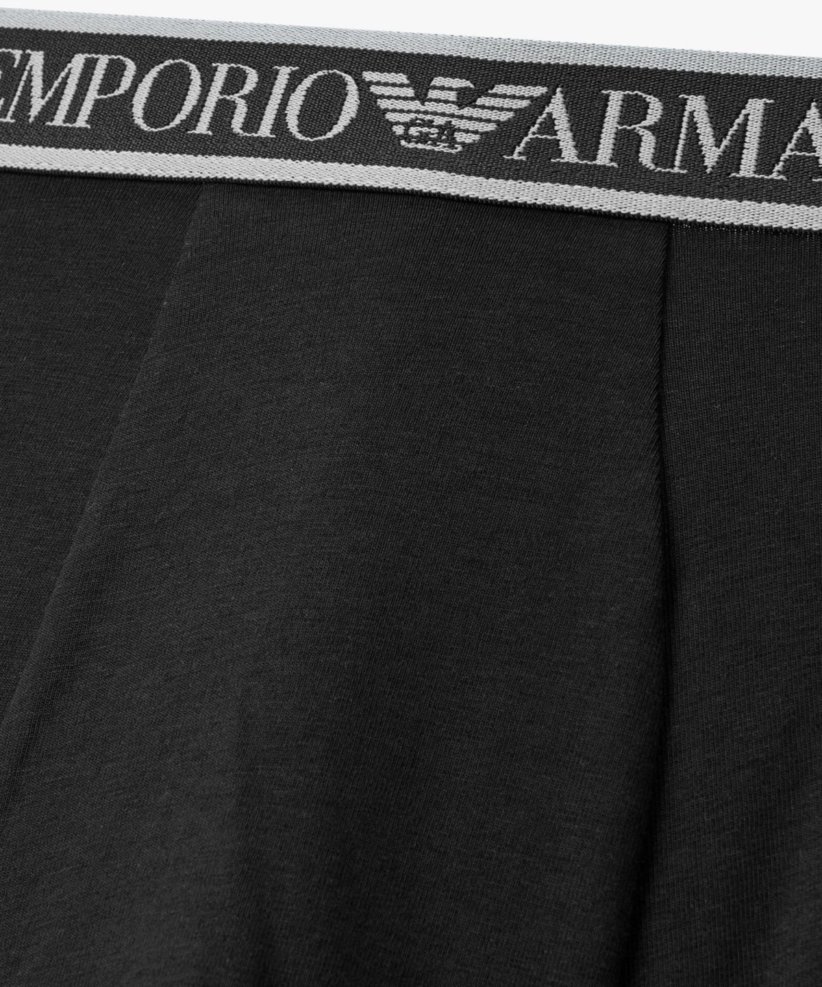 엠포리오 아르마니 언더웨어(EMPORIO ARMANI UNDERWEAR) 남성 투톤 자카드 로고 드로즈_블랙 08M6112302
