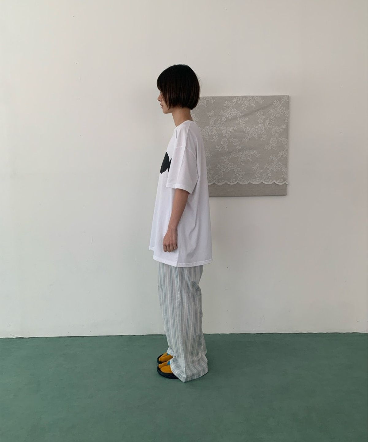 애프터썸머(AFTERSUMMER) market one-mile stripe pants (sky blue)
